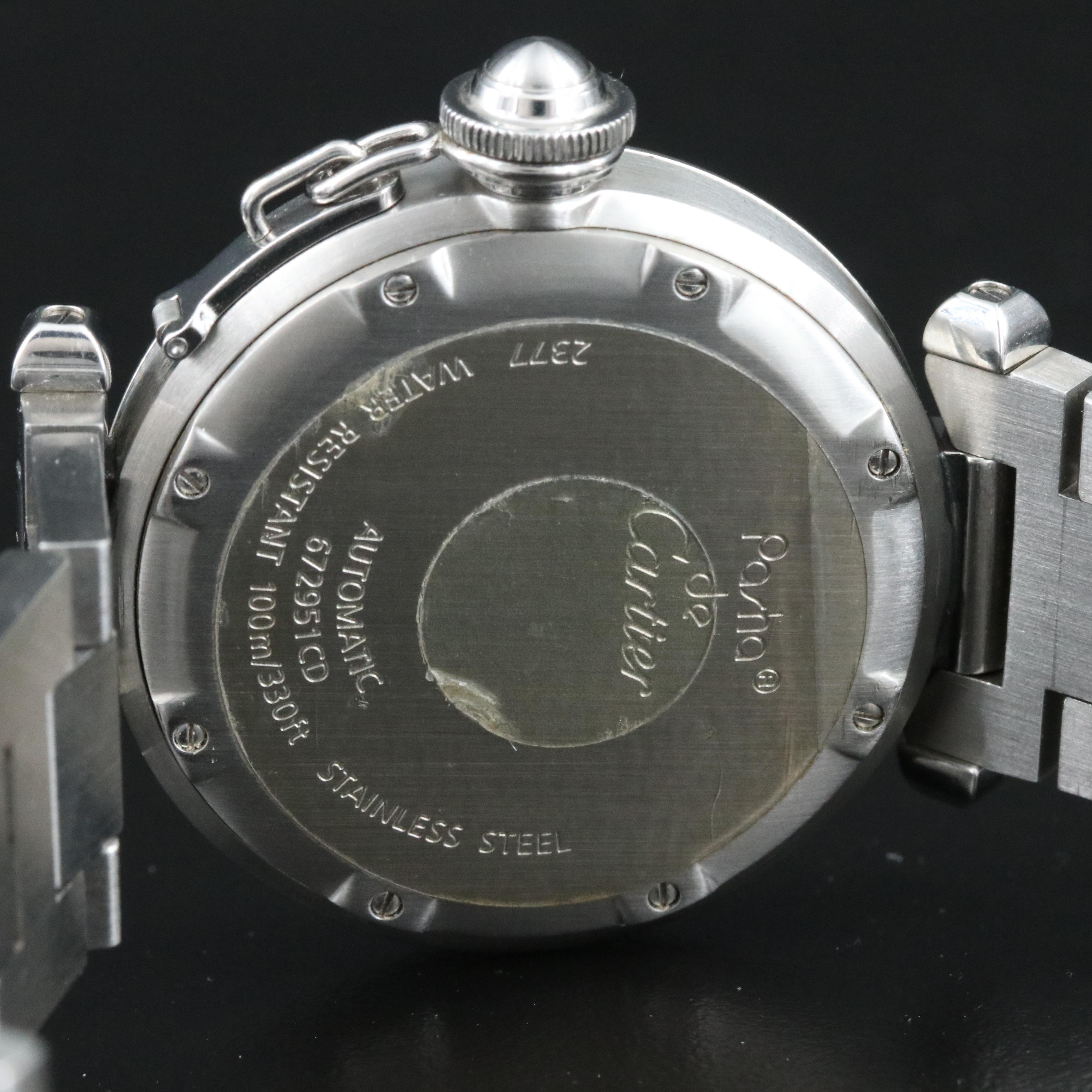 Cartier Pasha C GMT 2377 35mm Steel Automatic Watch