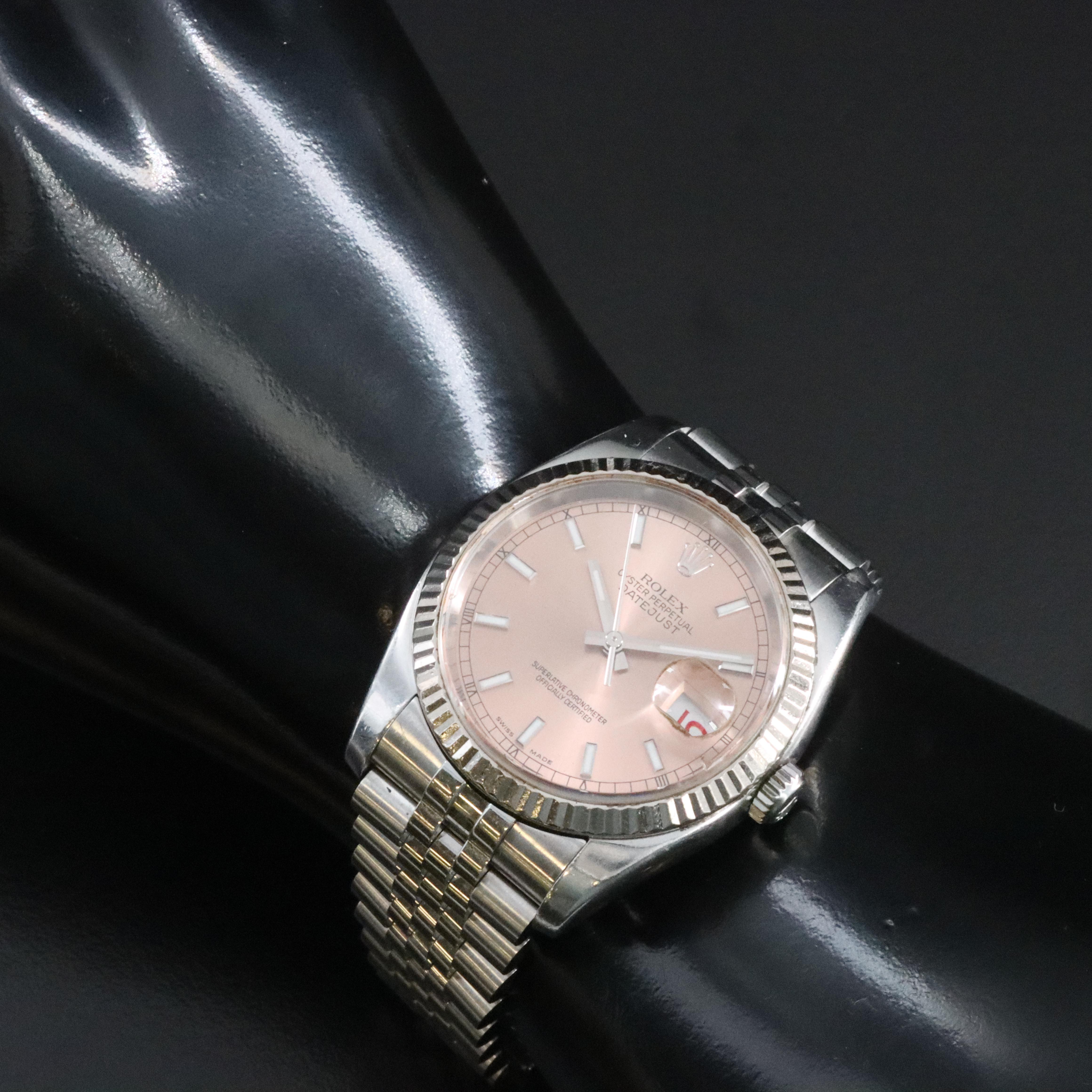 2005 Rolex Pink Dial Datejust Watch