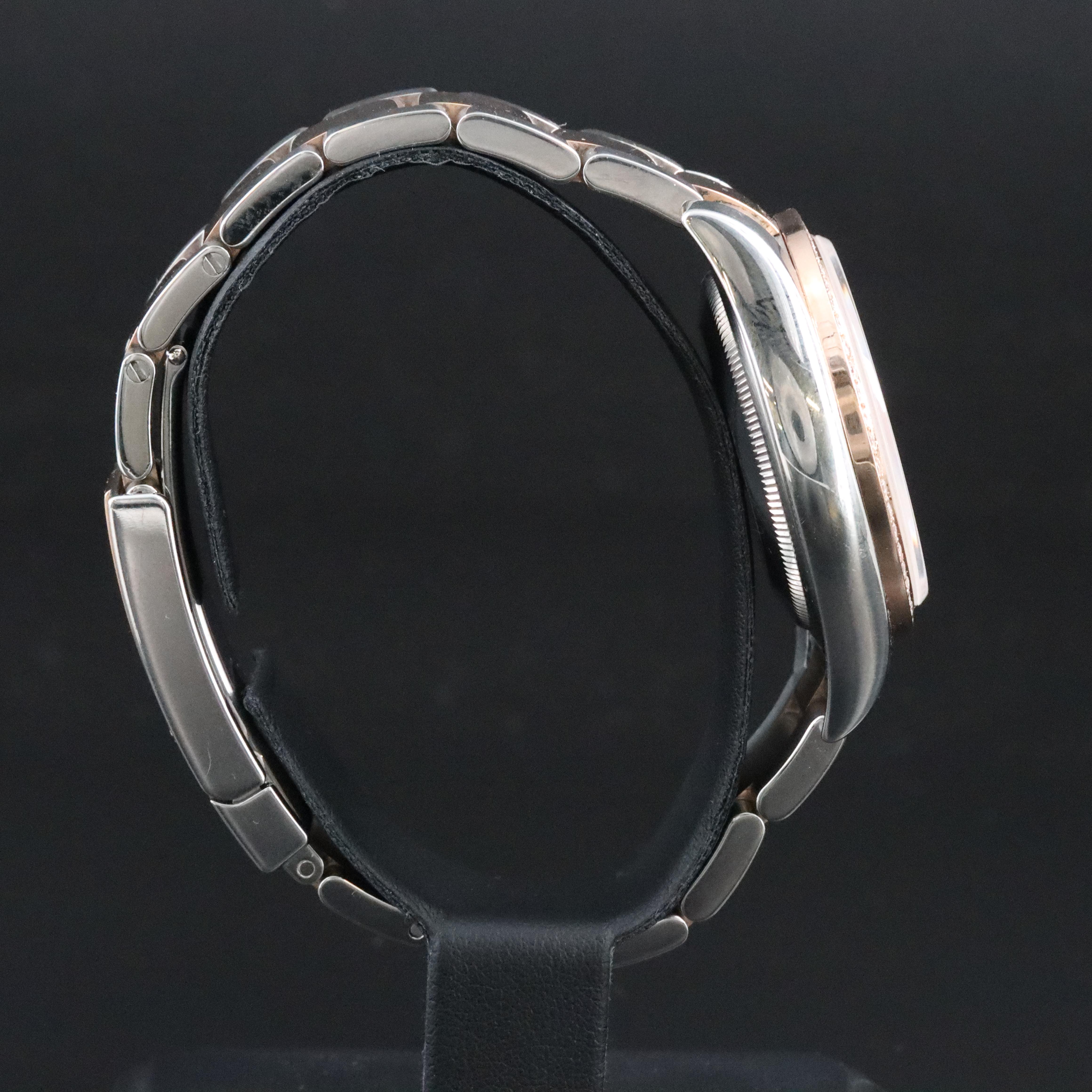 2007 Rolex 18K Everose/Steelinox Datejust w/ Factory Diamond Dial, Custom Bezel