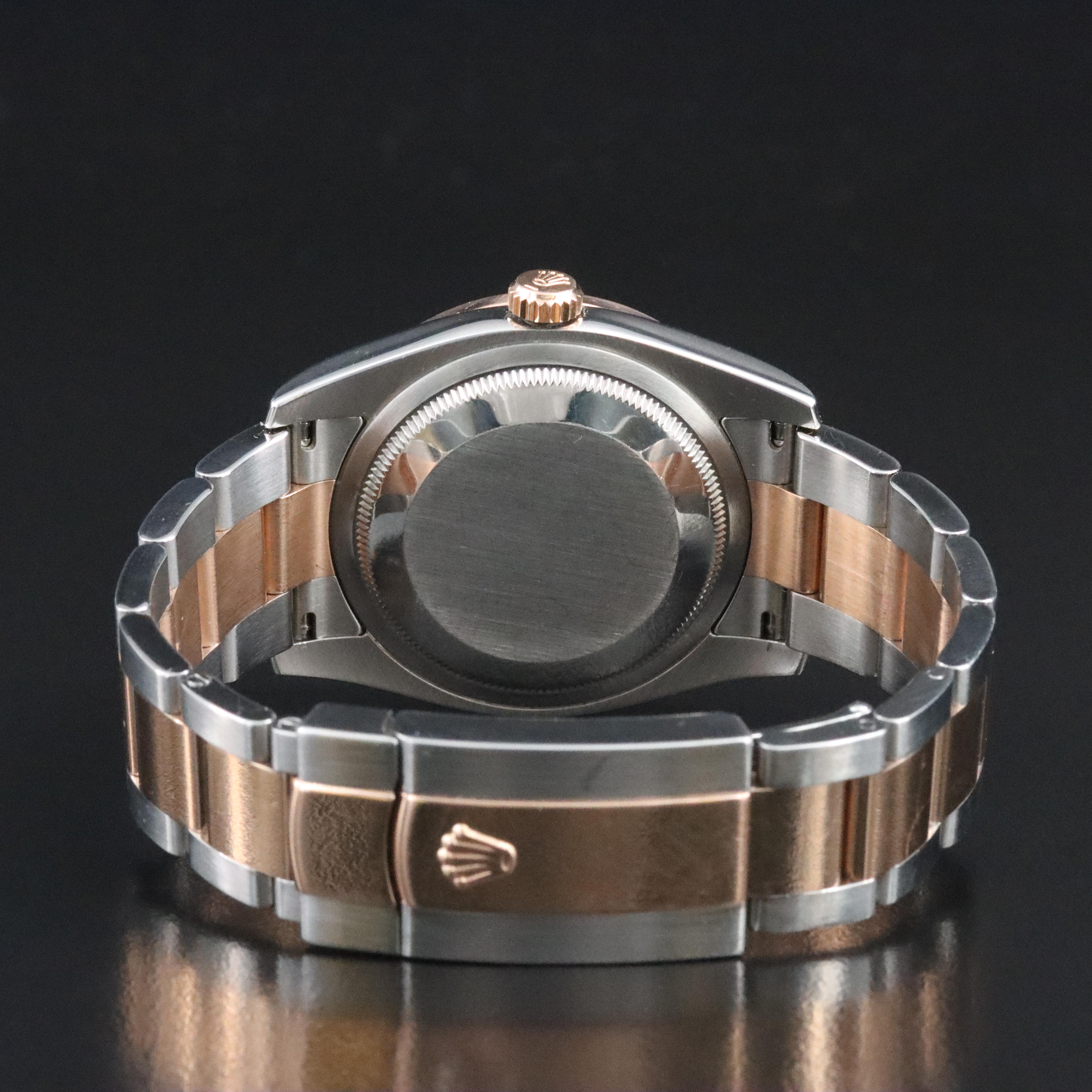 2007 Rolex 18K Everose/Steelinox Datejust w/ Factory Diamond Dial, Custom Bezel