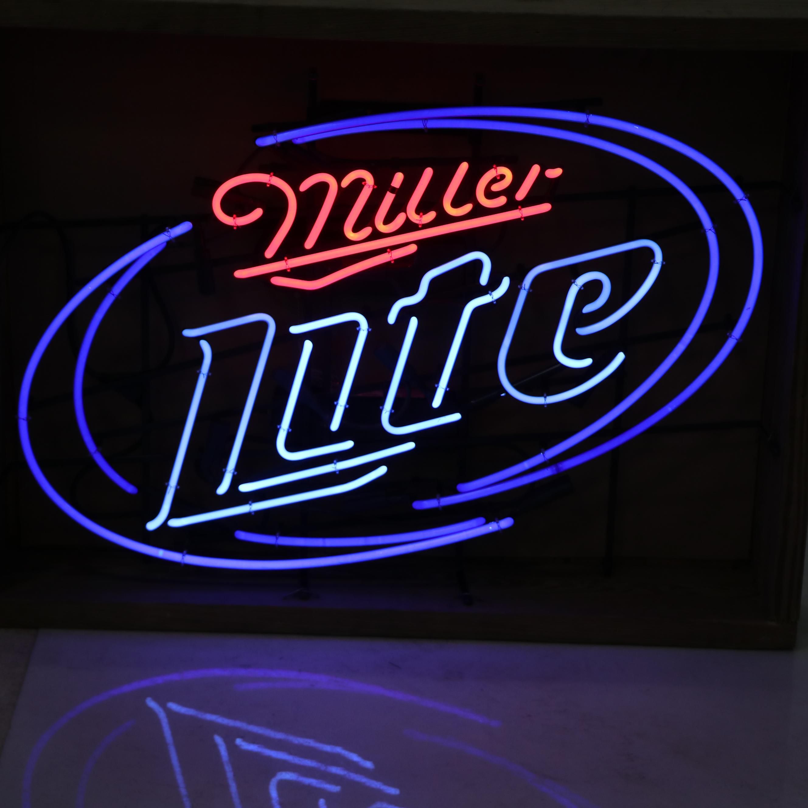Miller Lite Neon Bar Sign