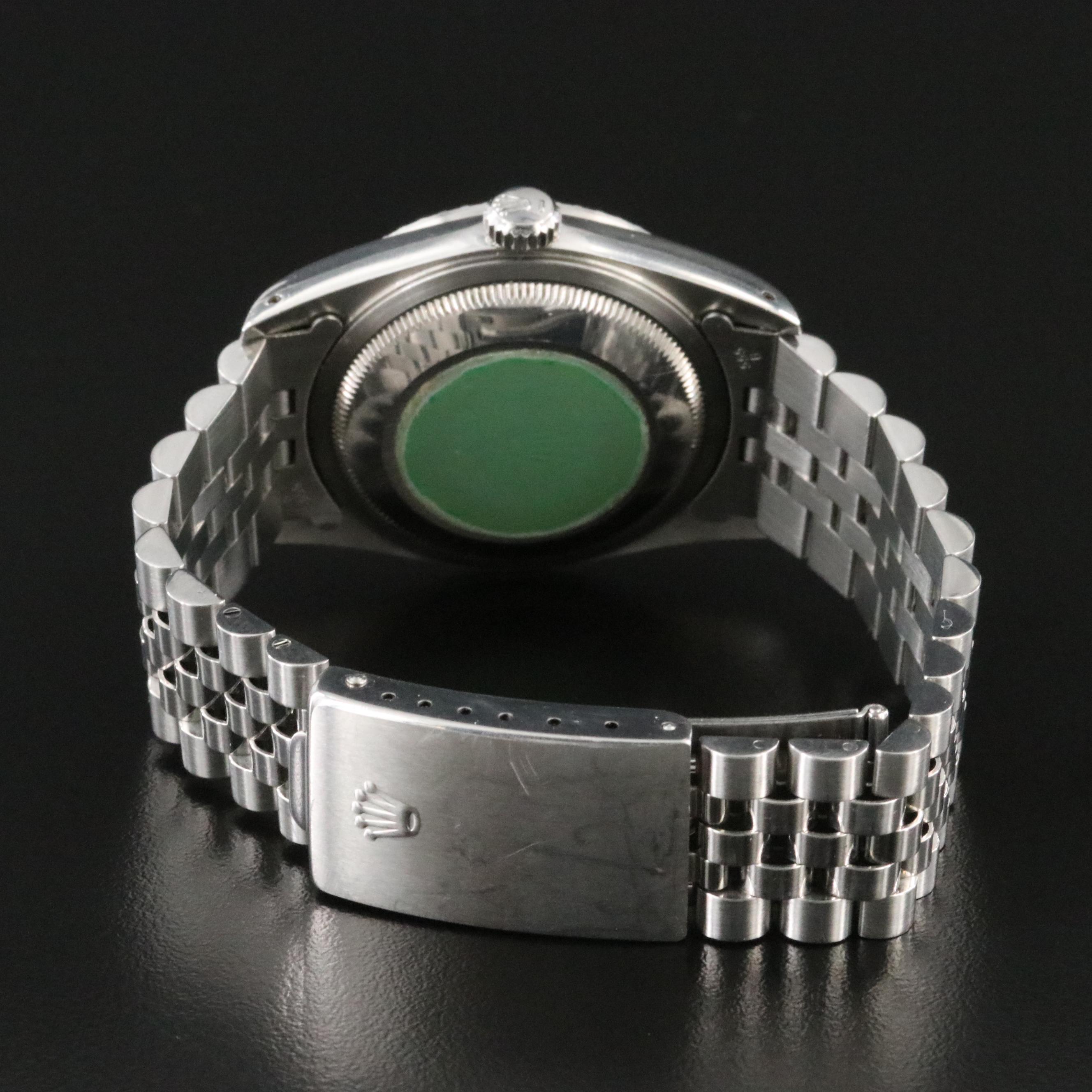 1991 Rolex Engine Turned Bezel Datejust Watch