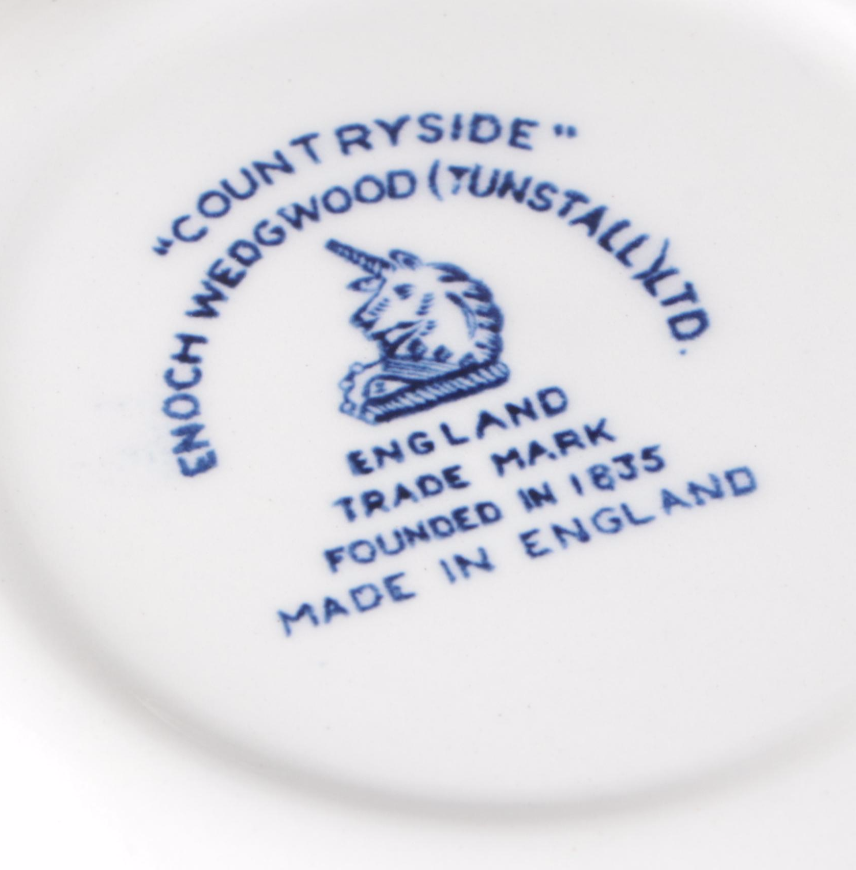 Enoch Wedgwood "Blue Countryside" Dinnerware, Mid-20th Century