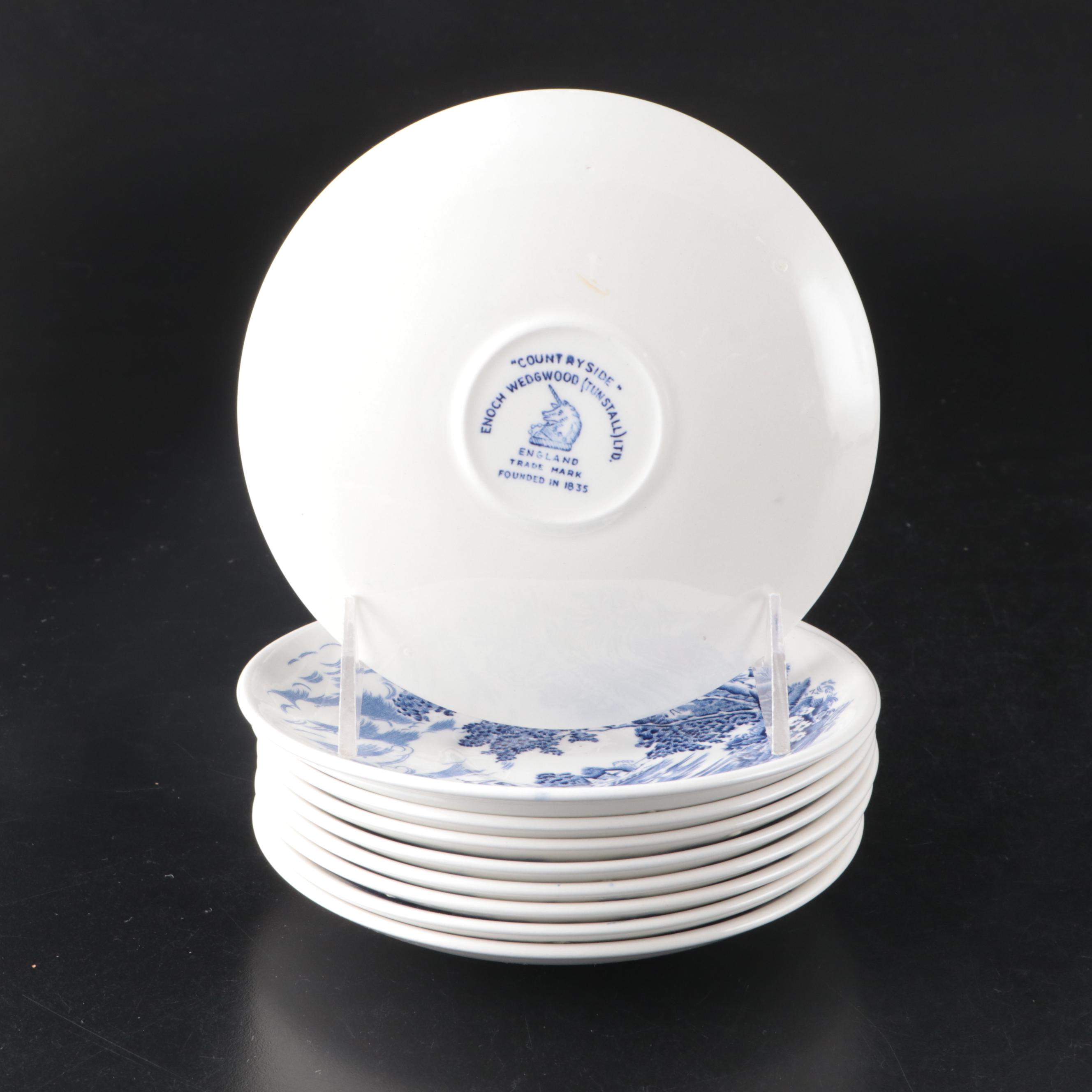 Enoch Wedgwood "Blue Countryside" Dinnerware, Mid-20th Century