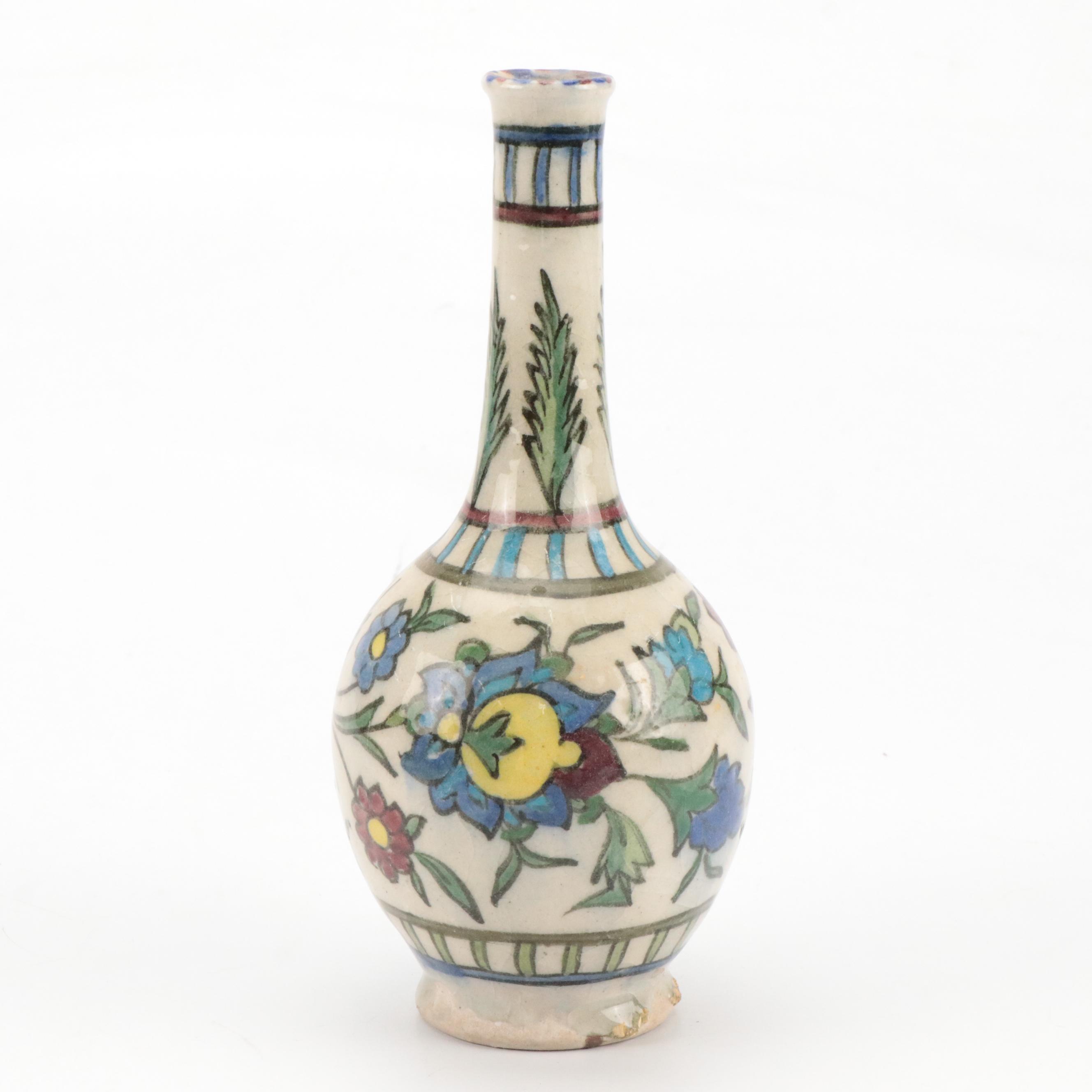 Gmundner Keramik Hand-Painted Ceramic Pitcher with Other Vase