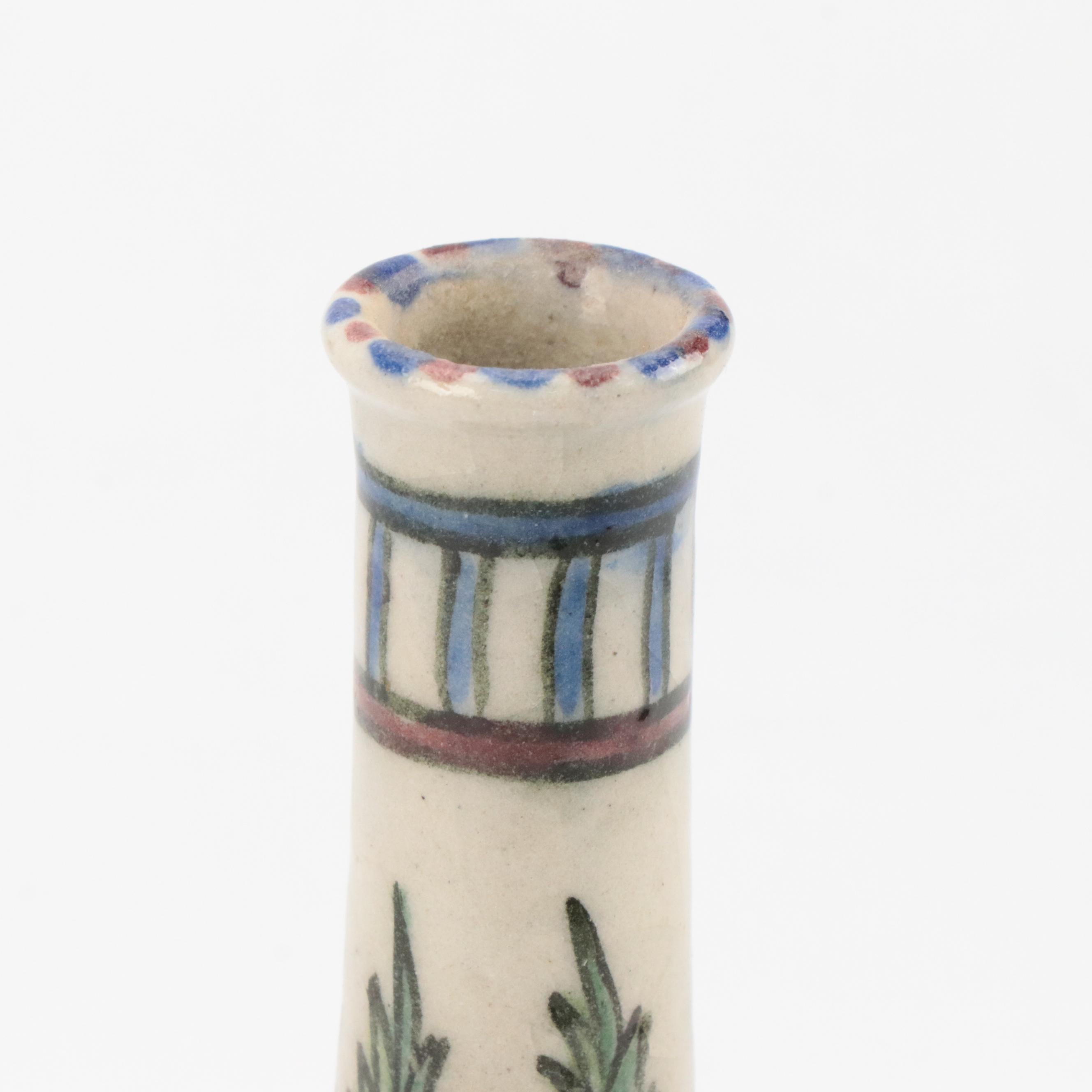 Gmundner Keramik Hand-Painted Ceramic Pitcher with Other Vase