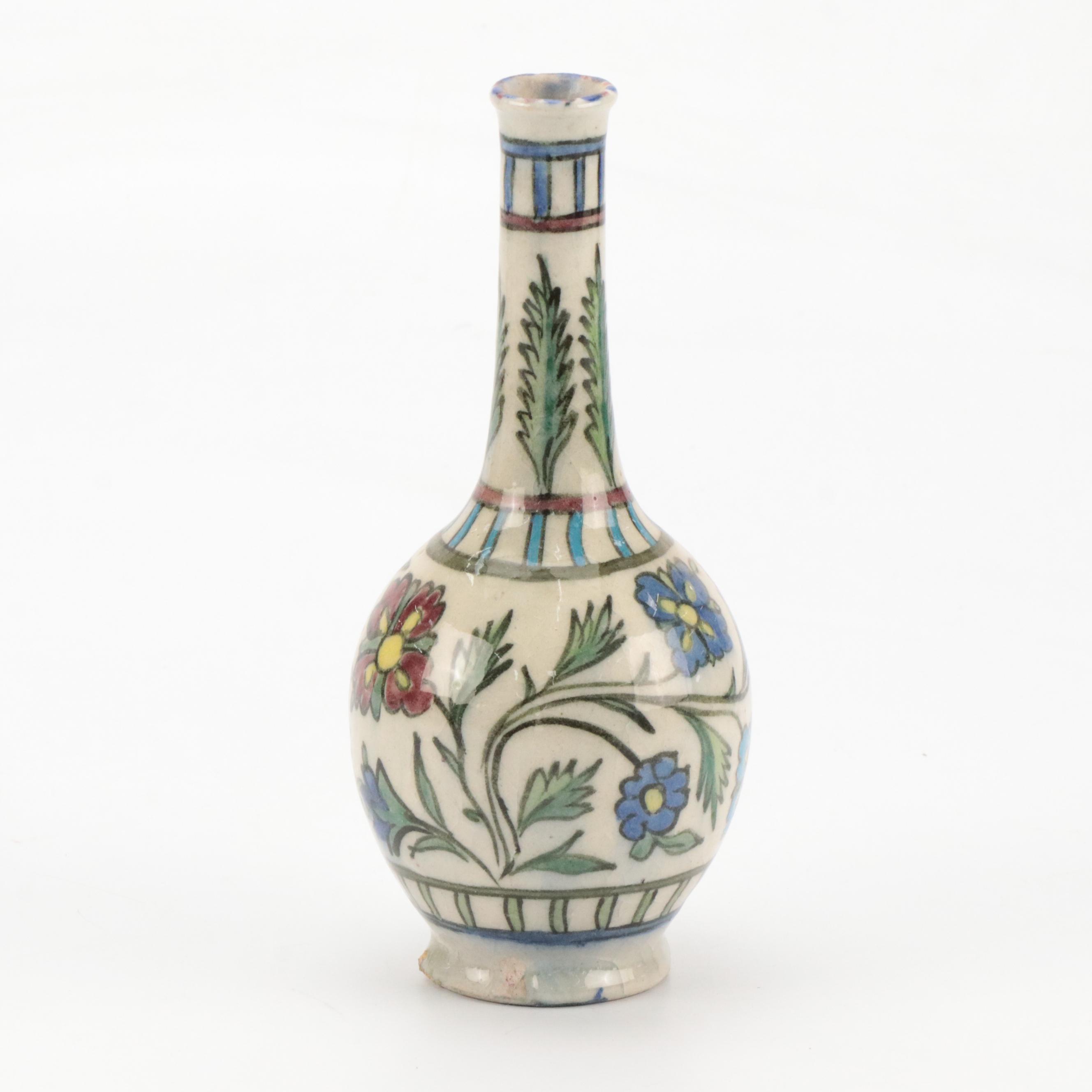 Gmundner Keramik Hand-Painted Ceramic Pitcher with Other Vase