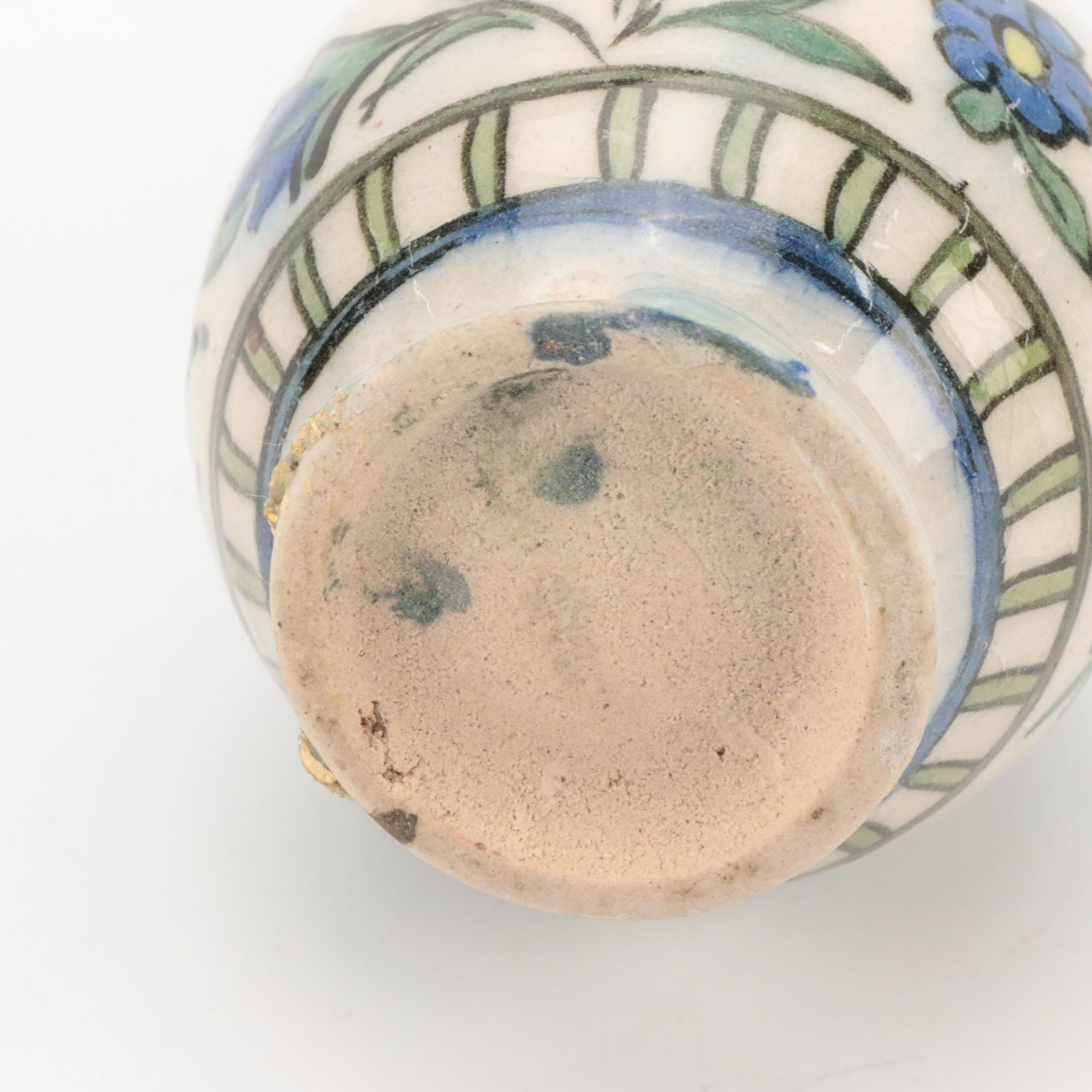 Gmundner Keramik Hand-Painted Ceramic Pitcher with Other Vase