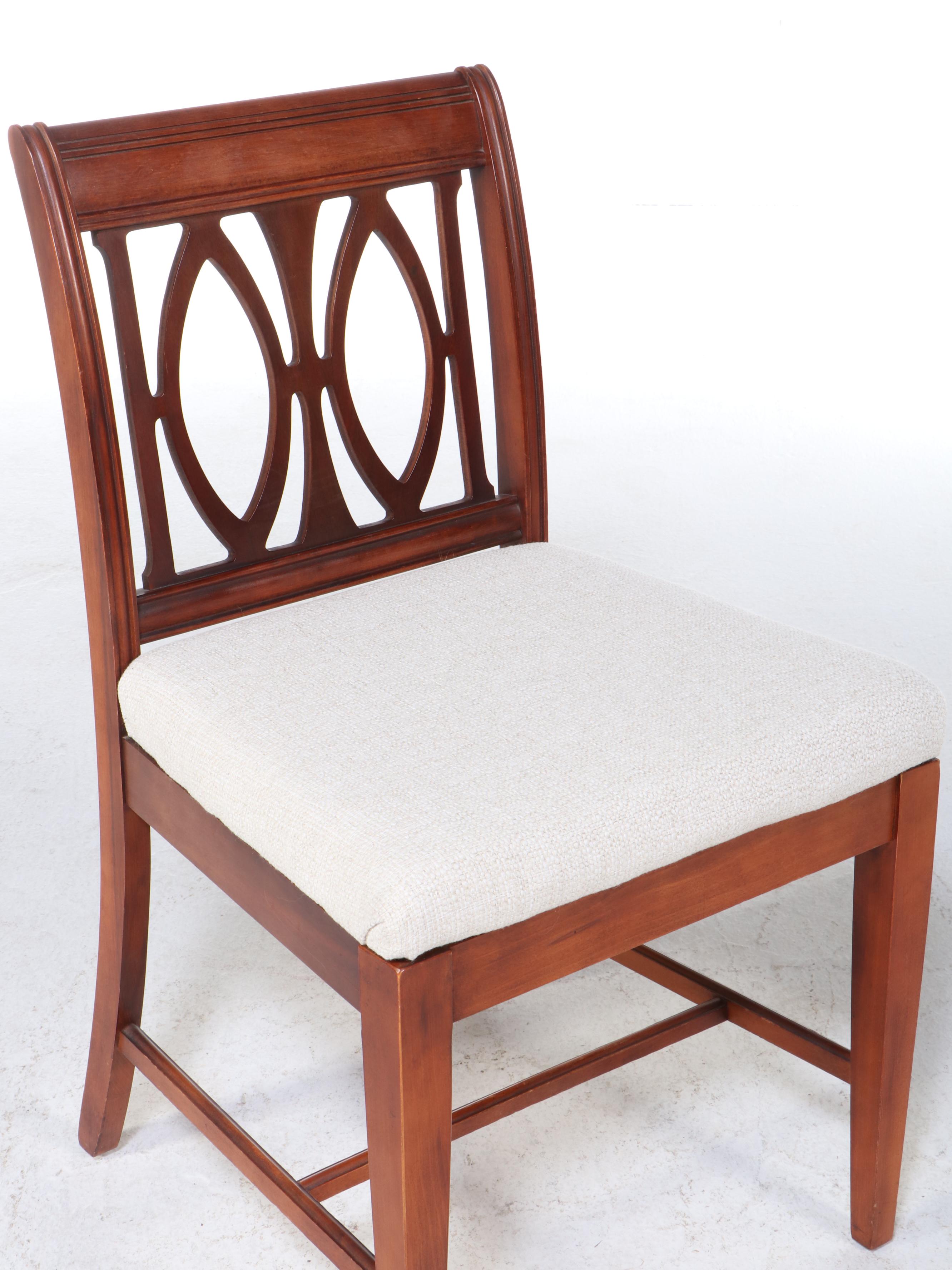 Seven-Piece Duncan Phyfe Mahogany Finish Dining Set, Mid-20th Century