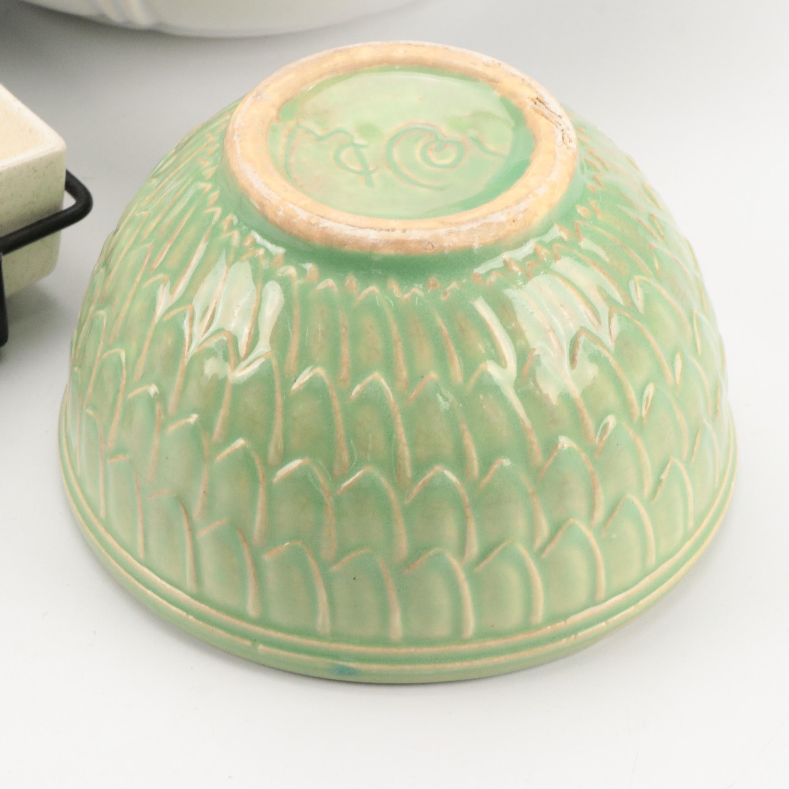 McCoy Pottery Mixing Bowls, Stangl Divided Dish and More