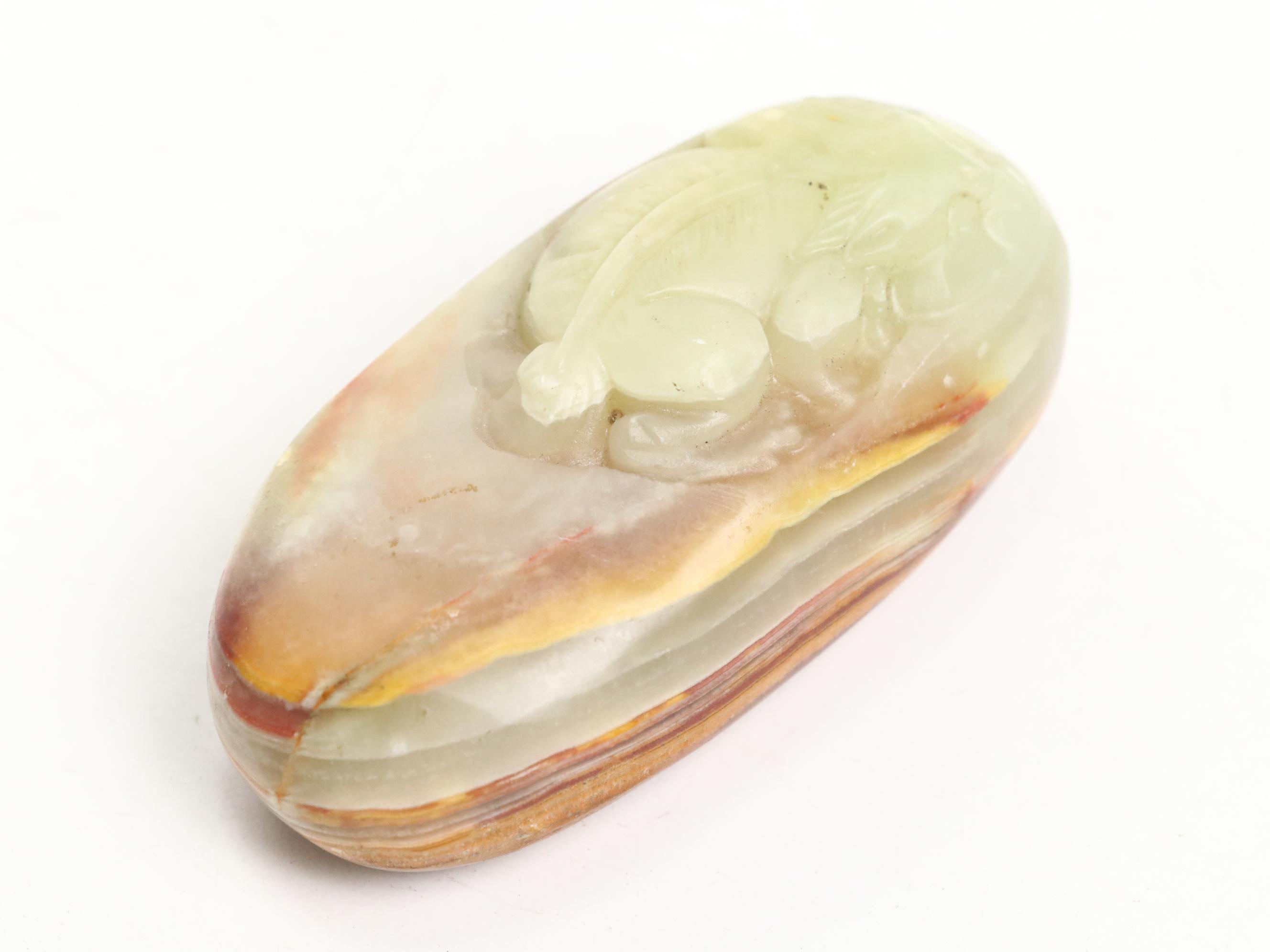 Chinese Hand-Carved Serpentine Pendants with Rooster and Dragon Motifs