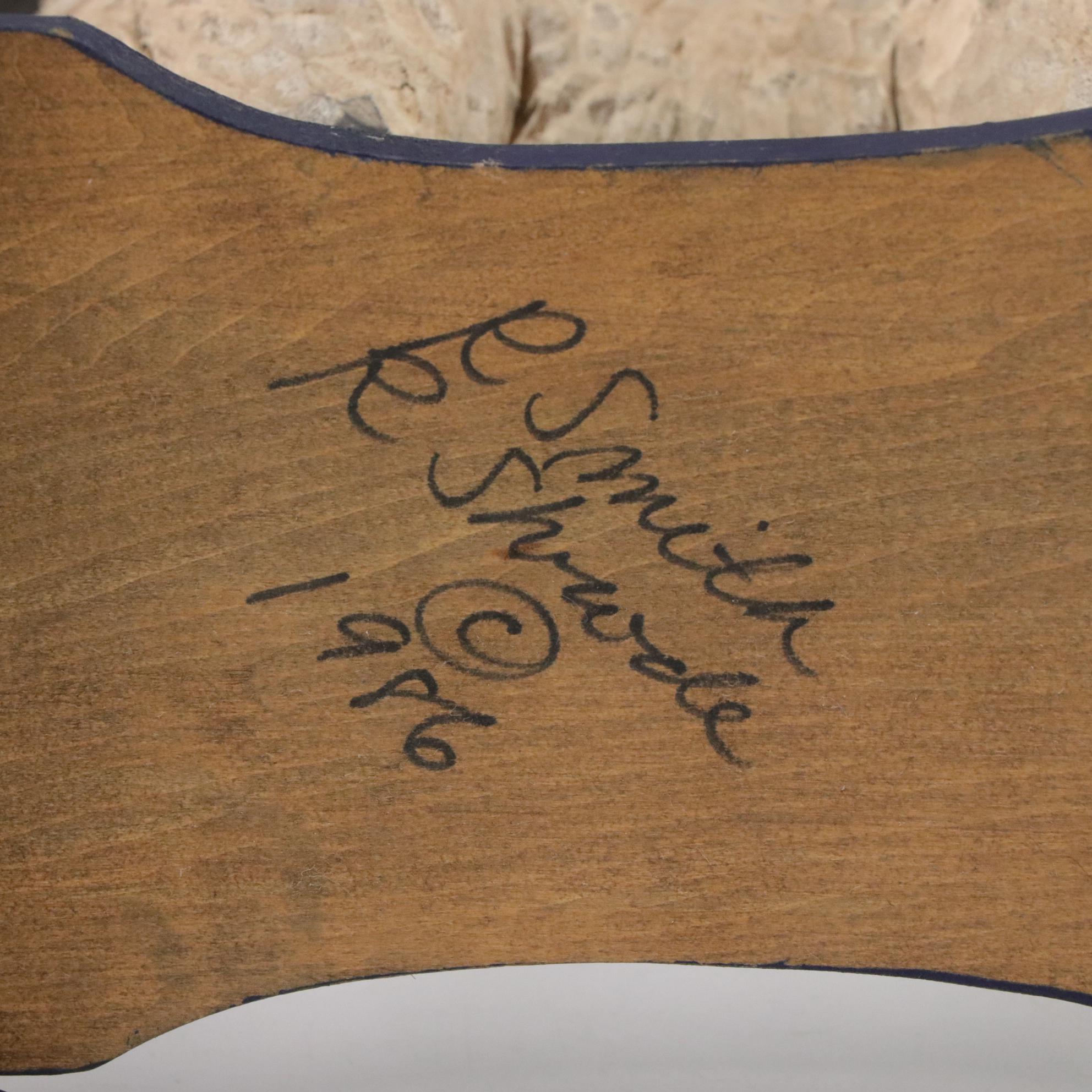 Hand Carved Wooden Folk Art Sheep Pull Toy, 1980s