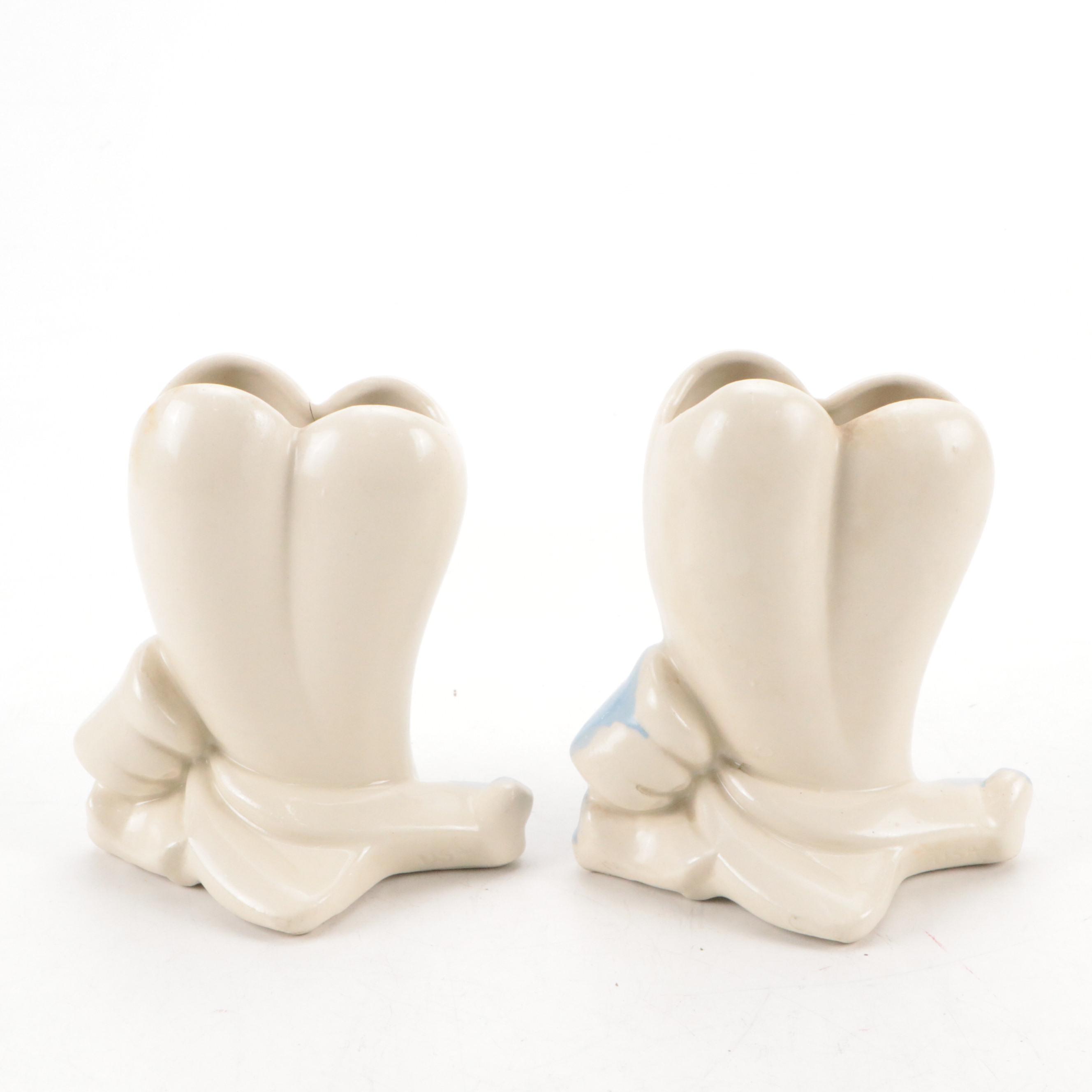 Blue Ceramic Pitchers with Vases, Ashtrays and Creamer, Mid-20th Century