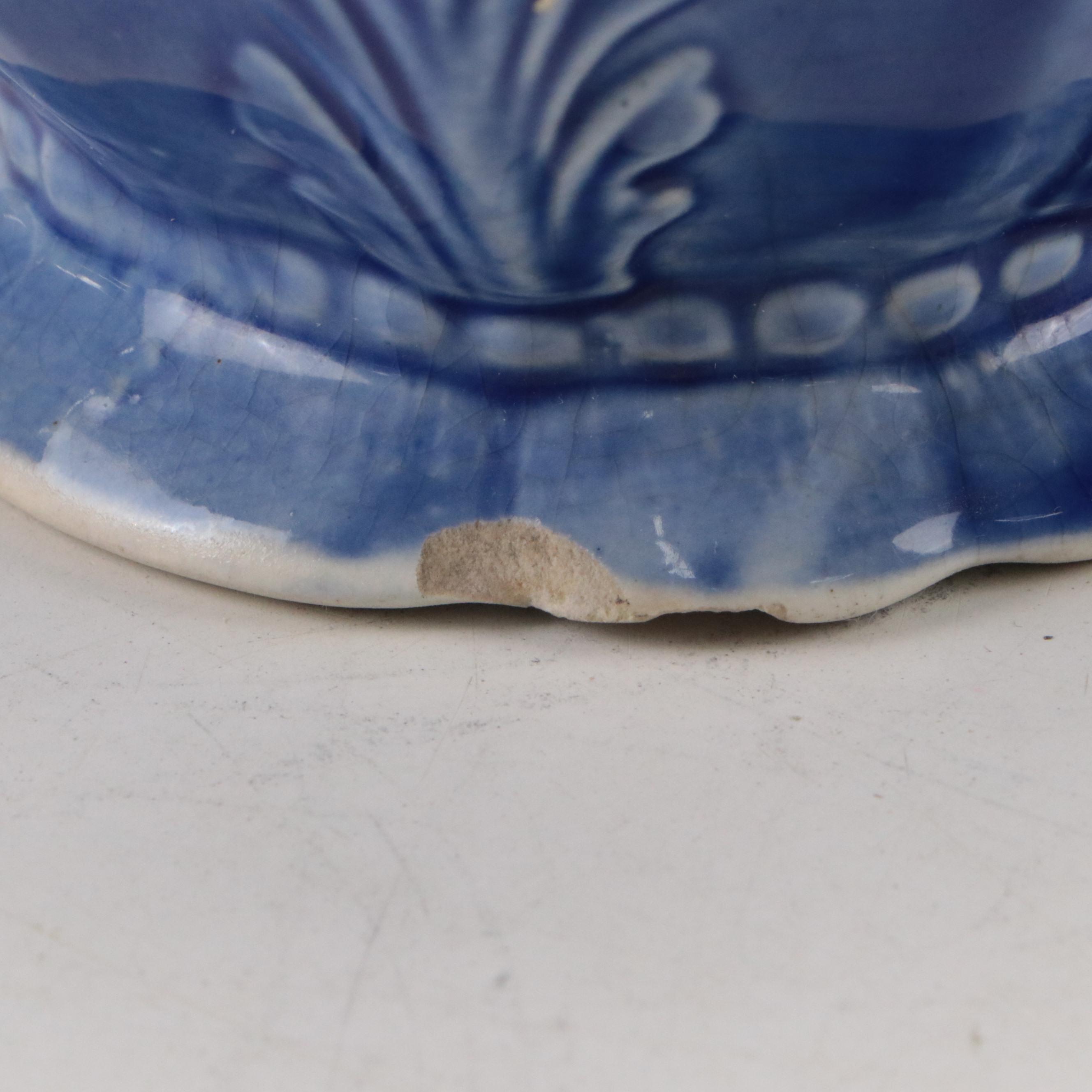 Blue Ceramic Pitchers with Vases, Ashtrays and Creamer, Mid-20th Century