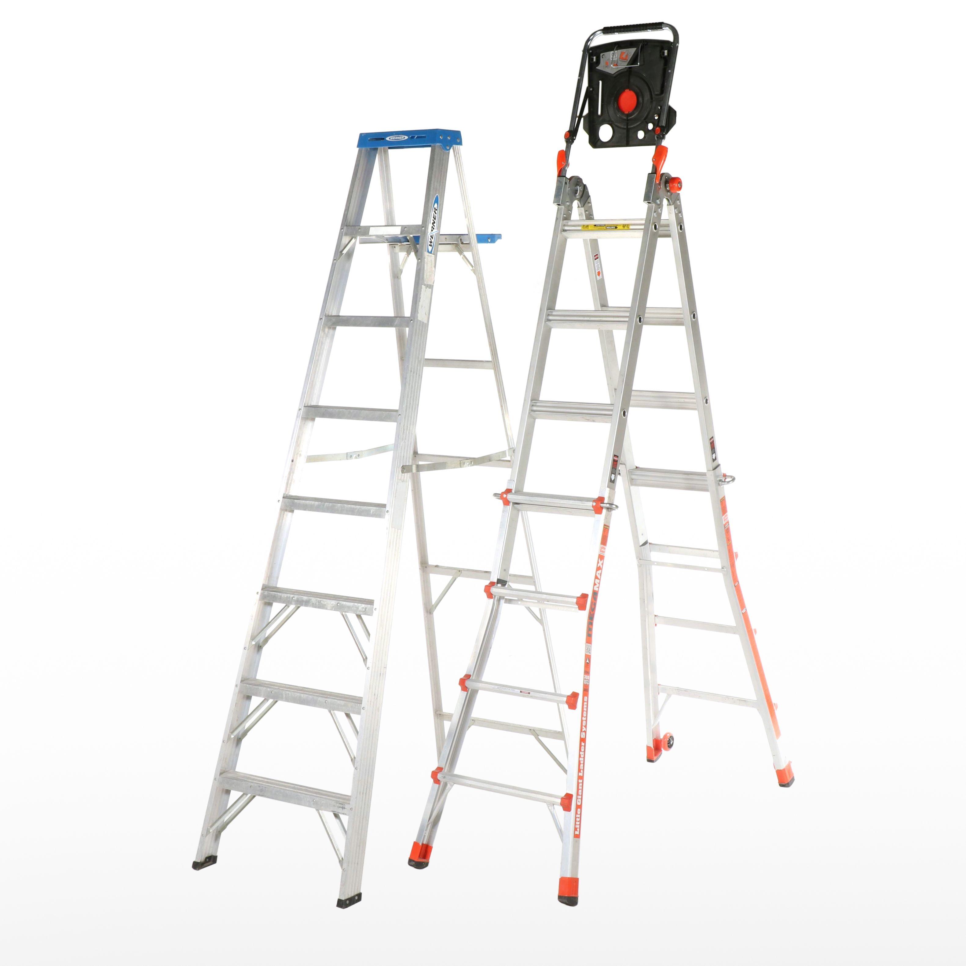 Little Giant Ladder MegaMax and Werner 368 Aluminum Step Ladders