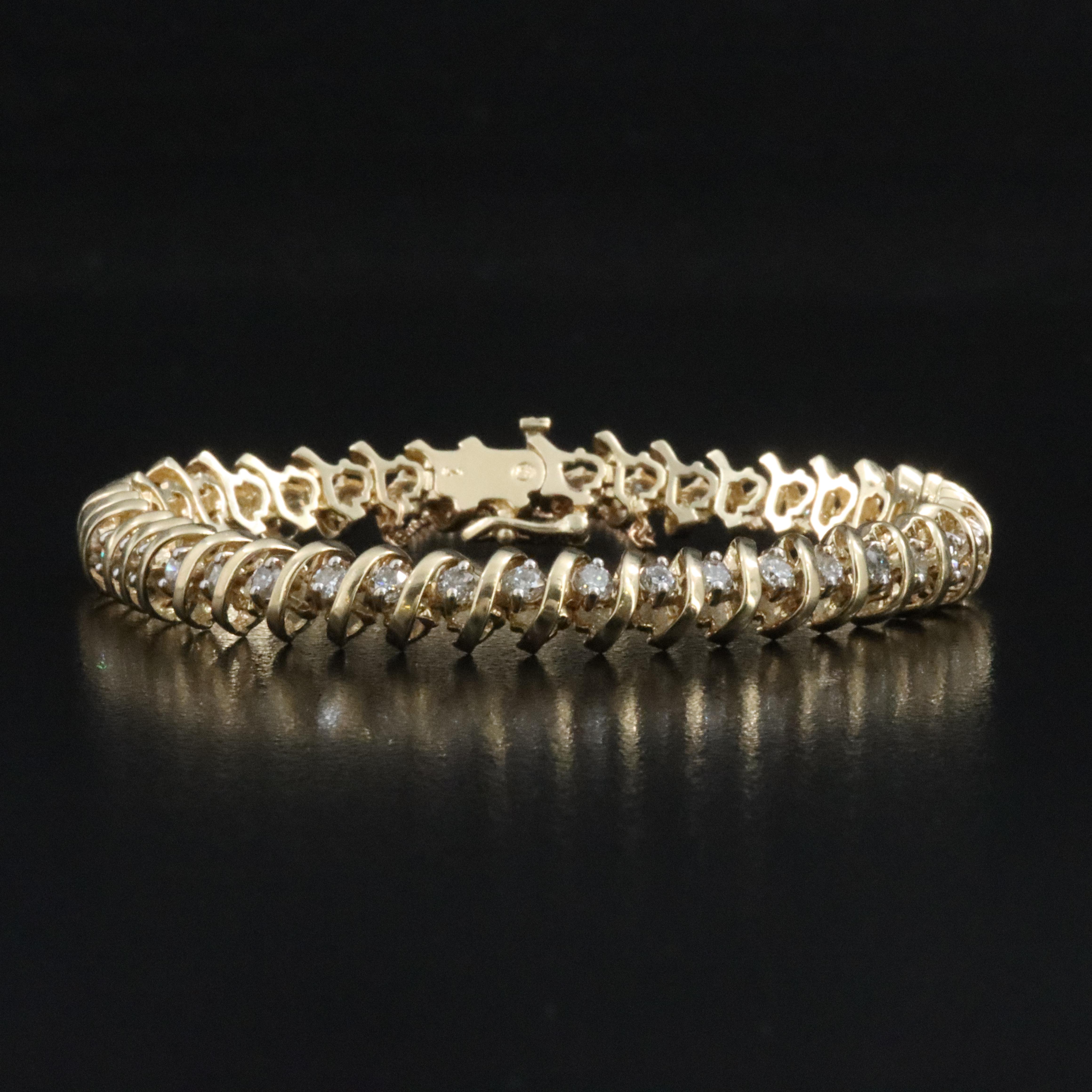 14K 2.10 CTW Diamond Line Bracelet