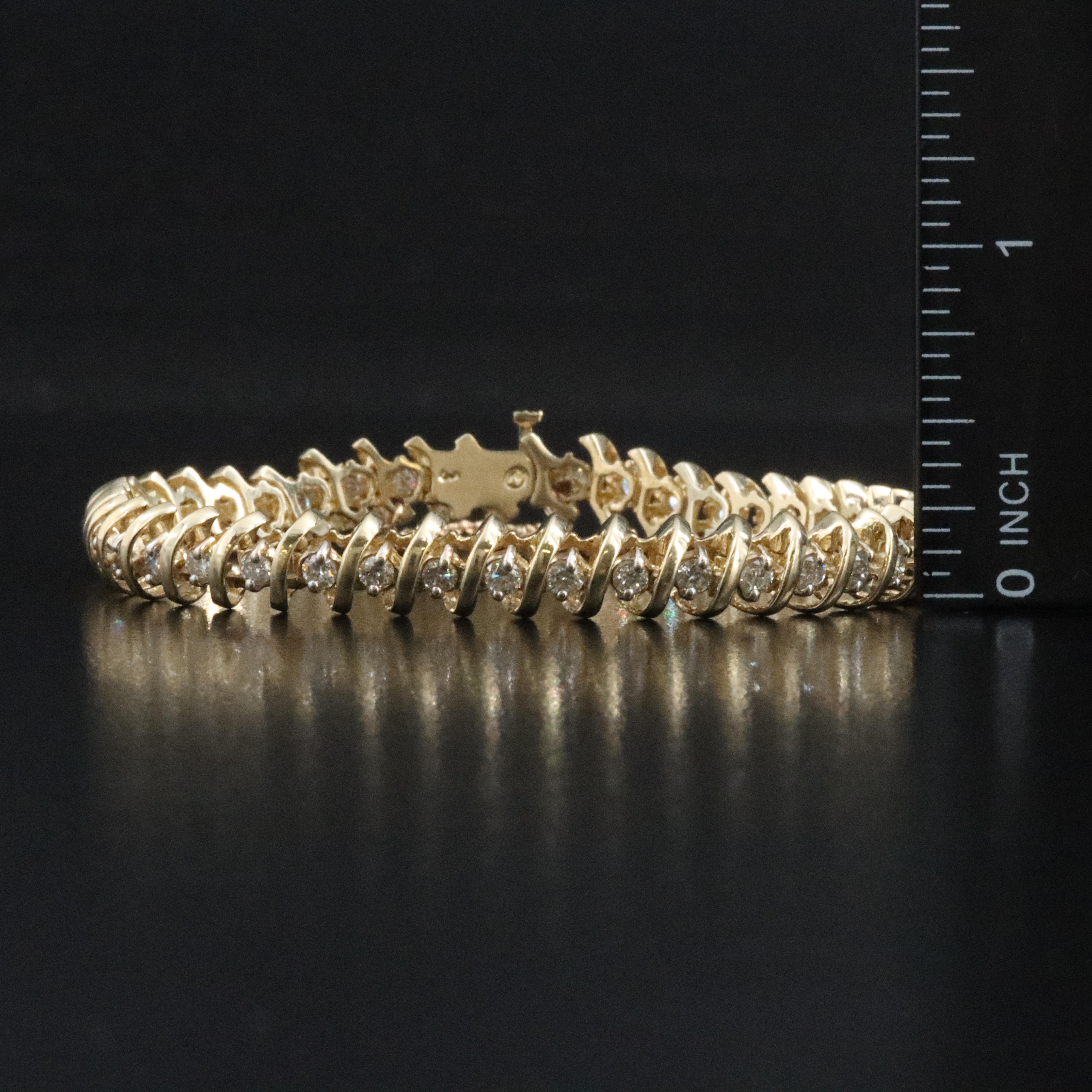 14K 2.10 CTW Diamond Line Bracelet