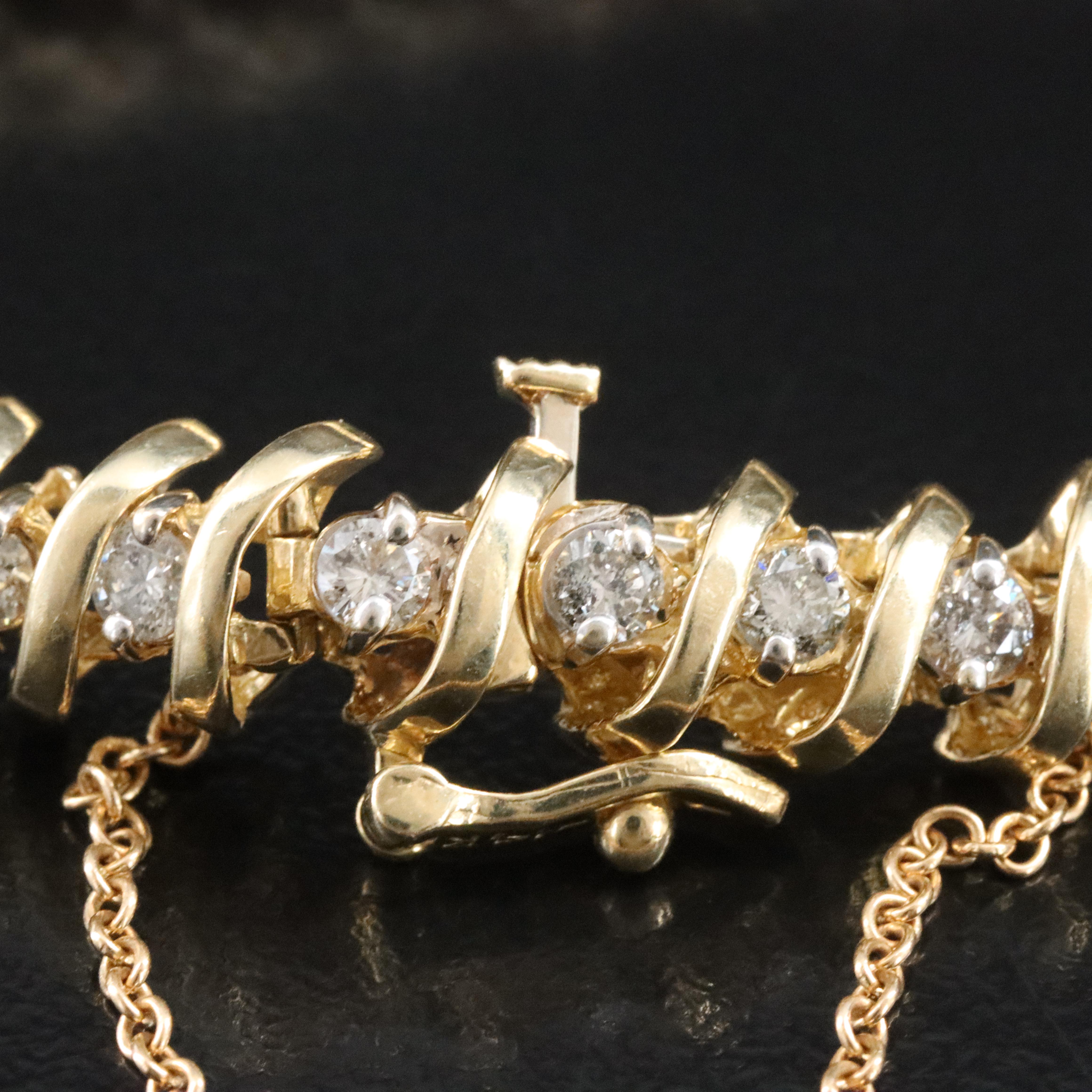 14K 2.10 CTW Diamond Line Bracelet