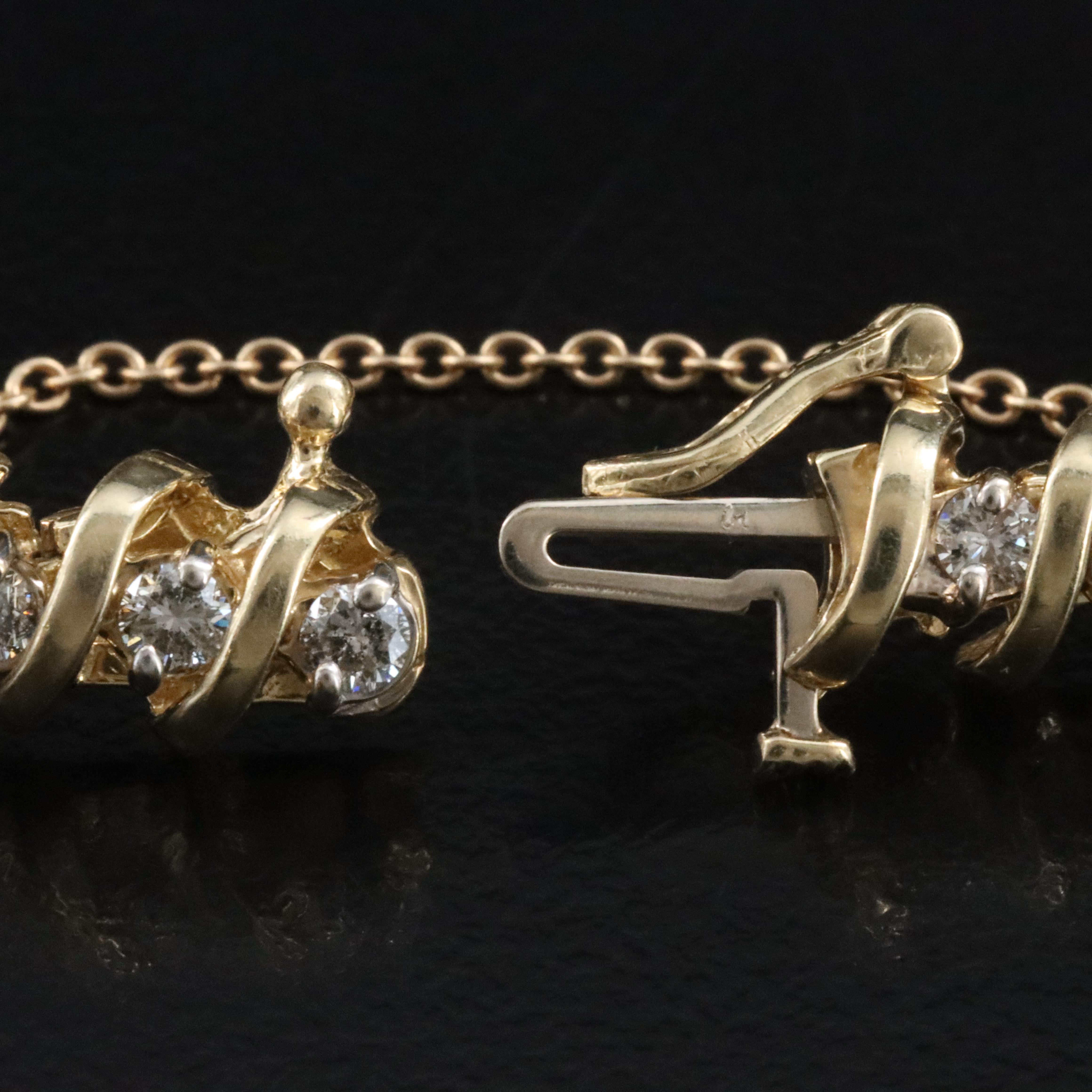 14K 2.10 CTW Diamond Line Bracelet