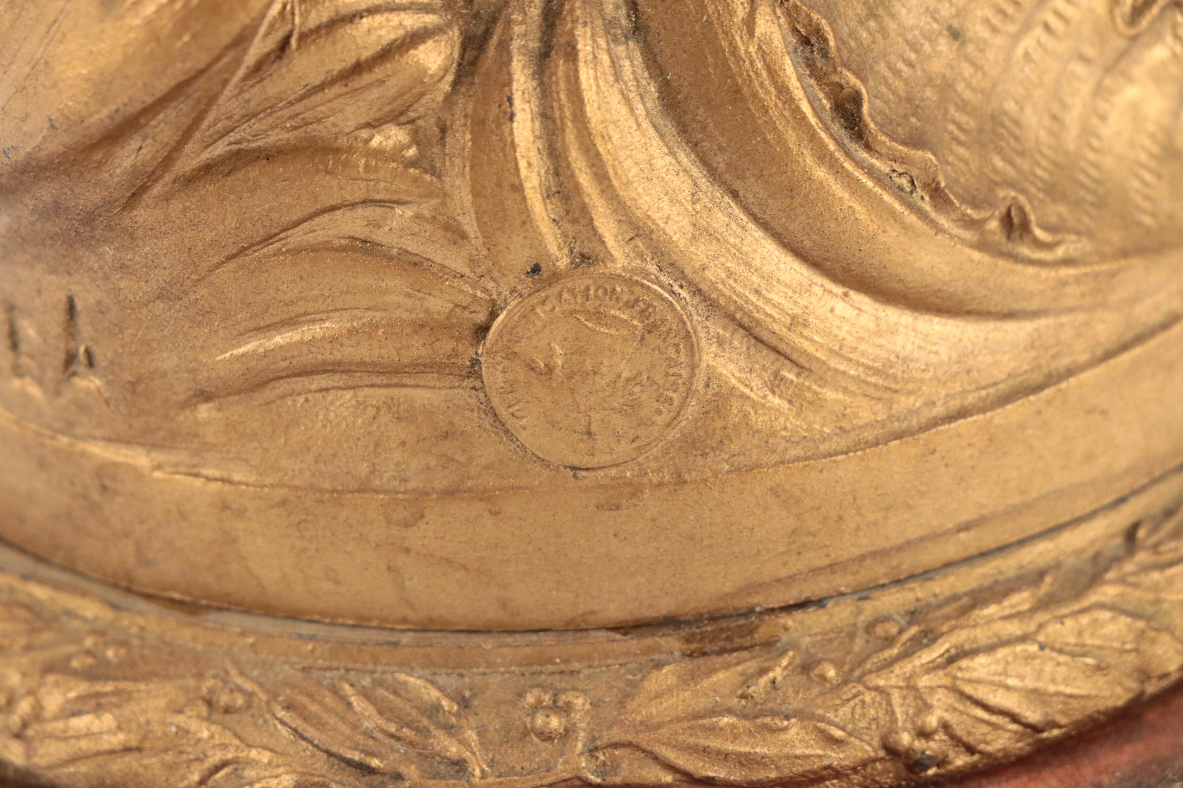 French Art Nouveau Gilt Spelter "Printemps" Statue after Émile François Rousseau