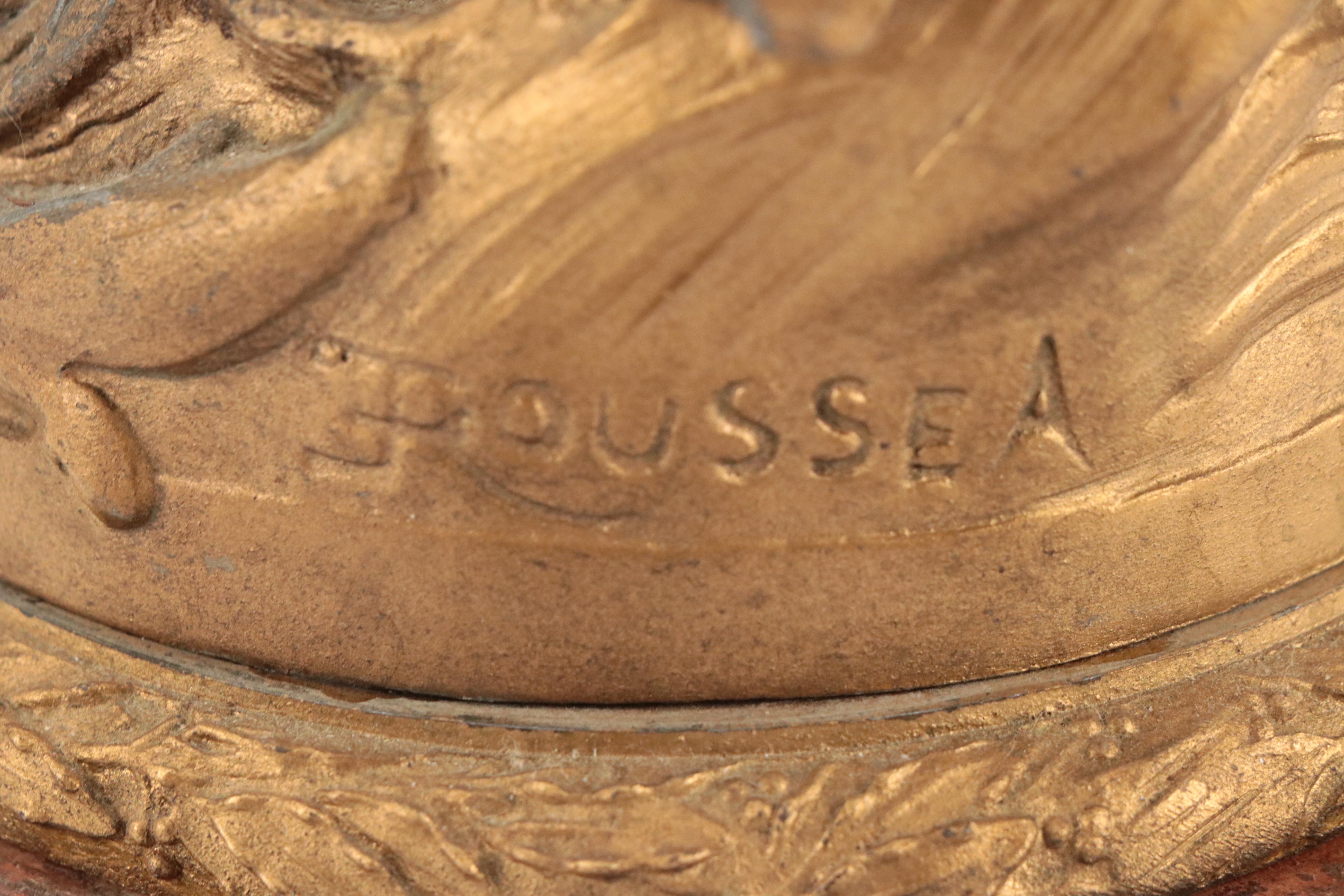 French Art Nouveau Gilt Spelter "Printemps" Statue after Émile François Rousseau