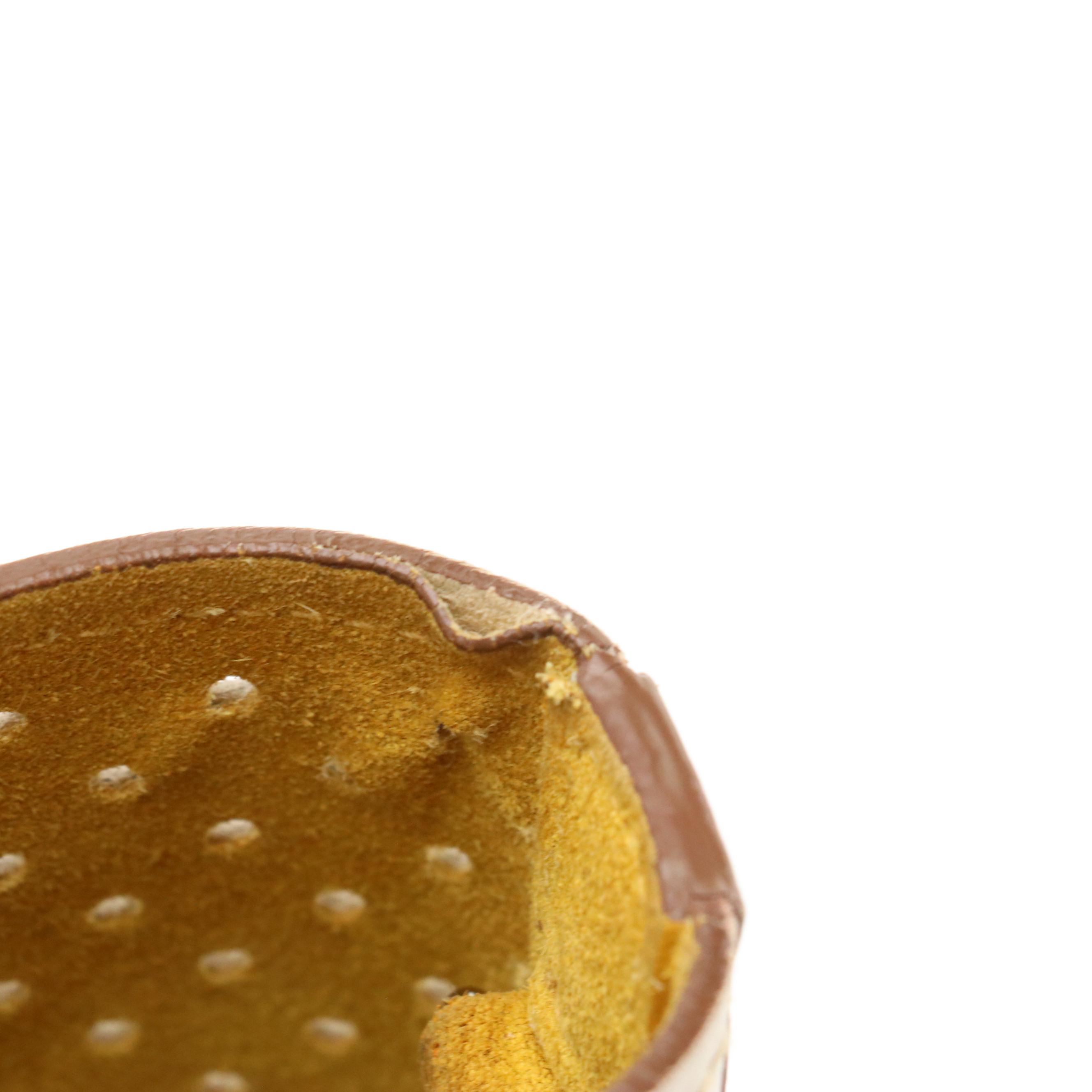 Prada Ivory Perforated Leather Two-Way Tote Bag and Zip Pouch