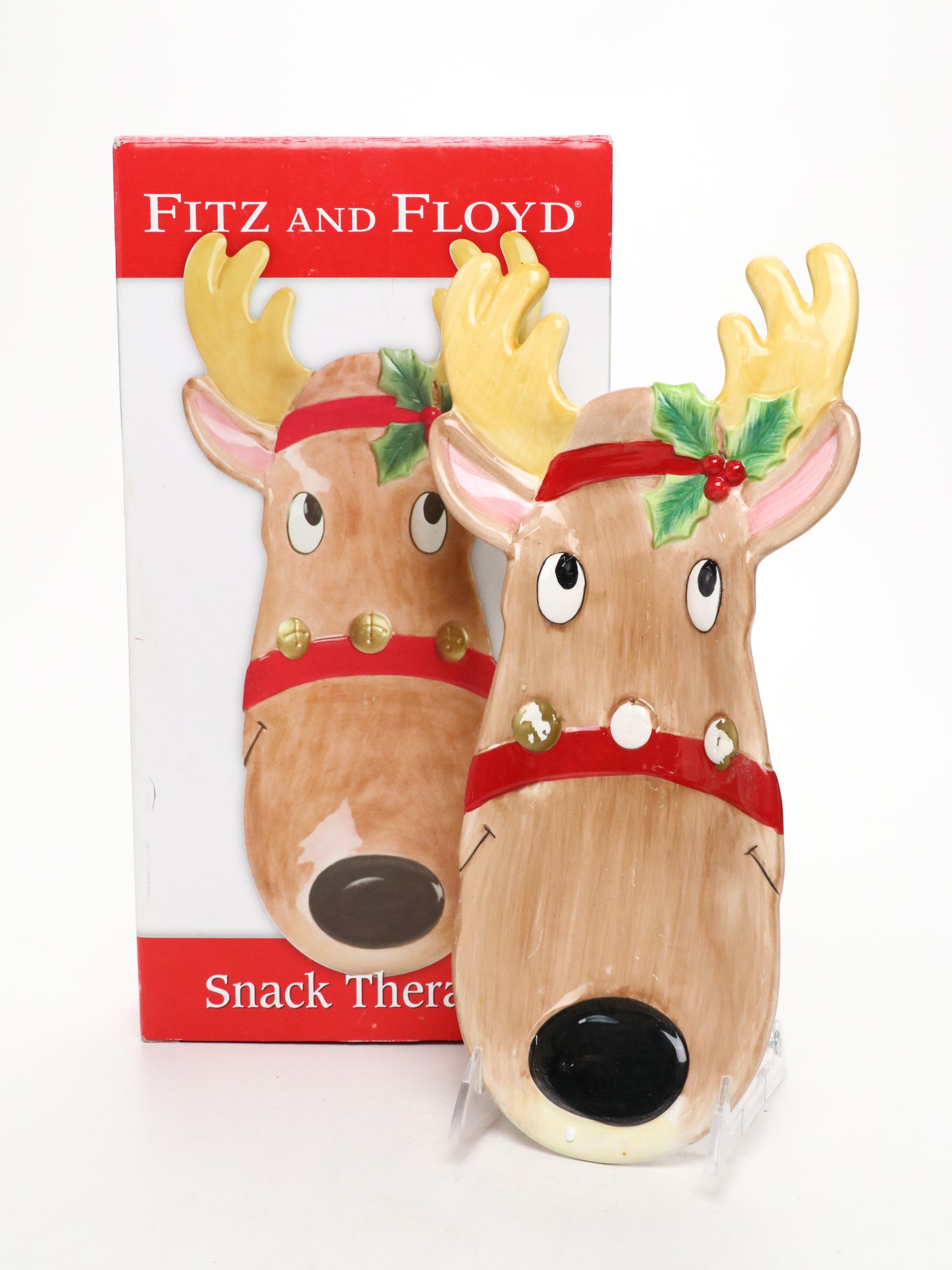 Target Ceramic Snowman Cake Stand with Fitz & Floyd Ceramic Box and More