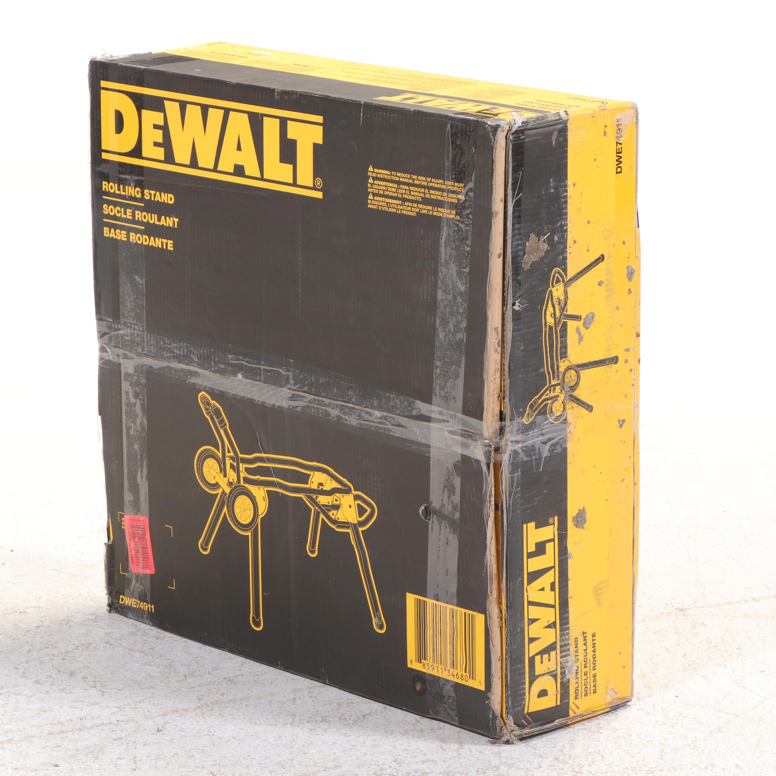DeWalt DW745 Compact Job Site Table Saw with Rolling Stand