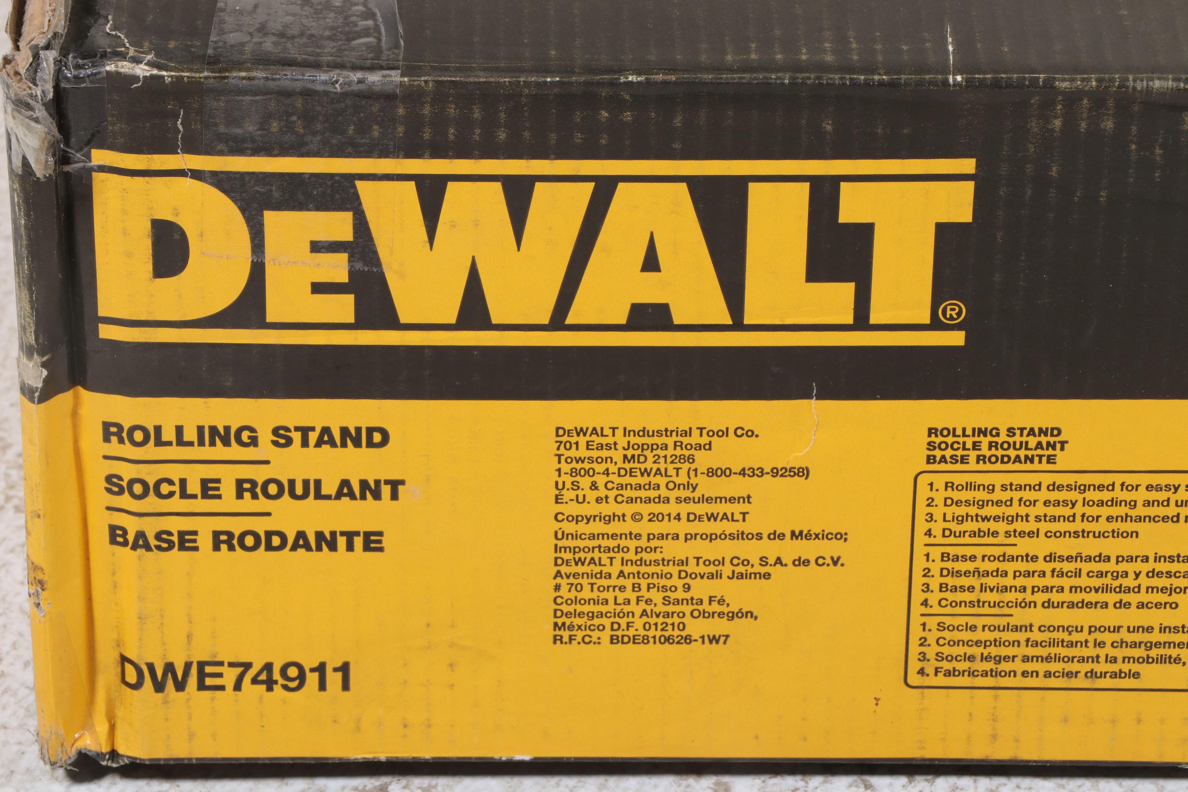 DeWalt DW745 Compact Job Site Table Saw with Rolling Stand