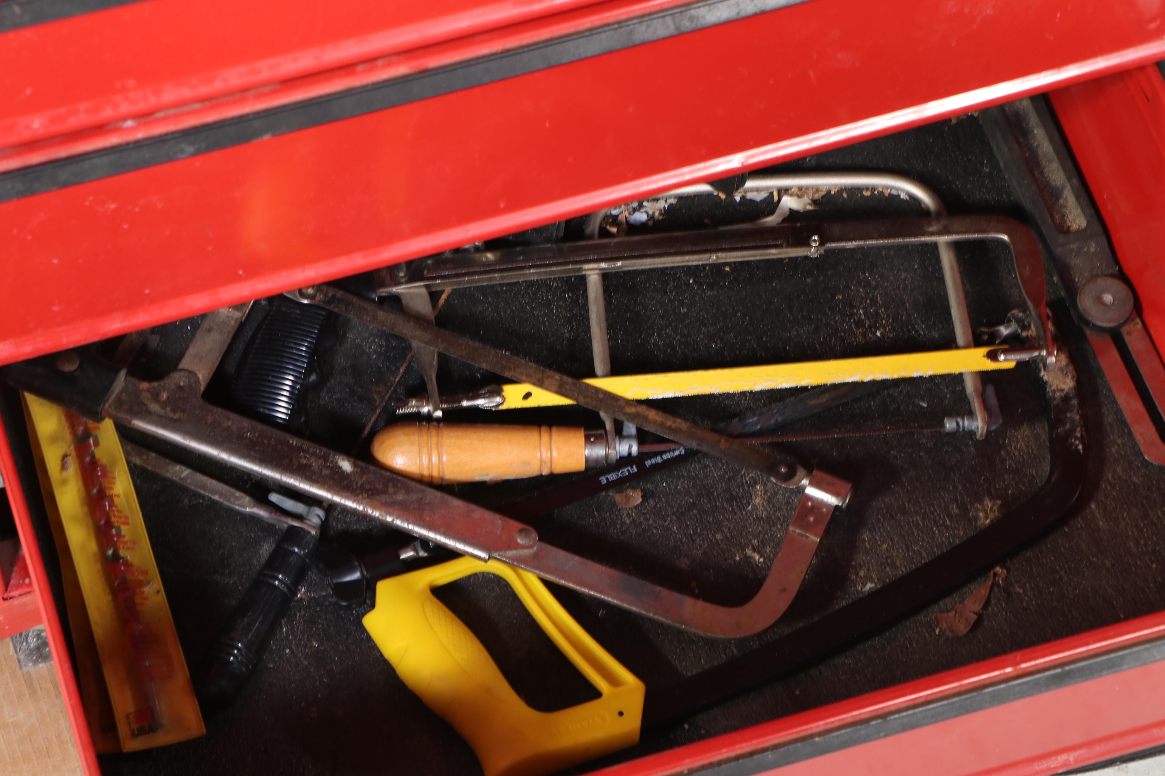 Craftsman Tool Chest on Casters with Hand Tools