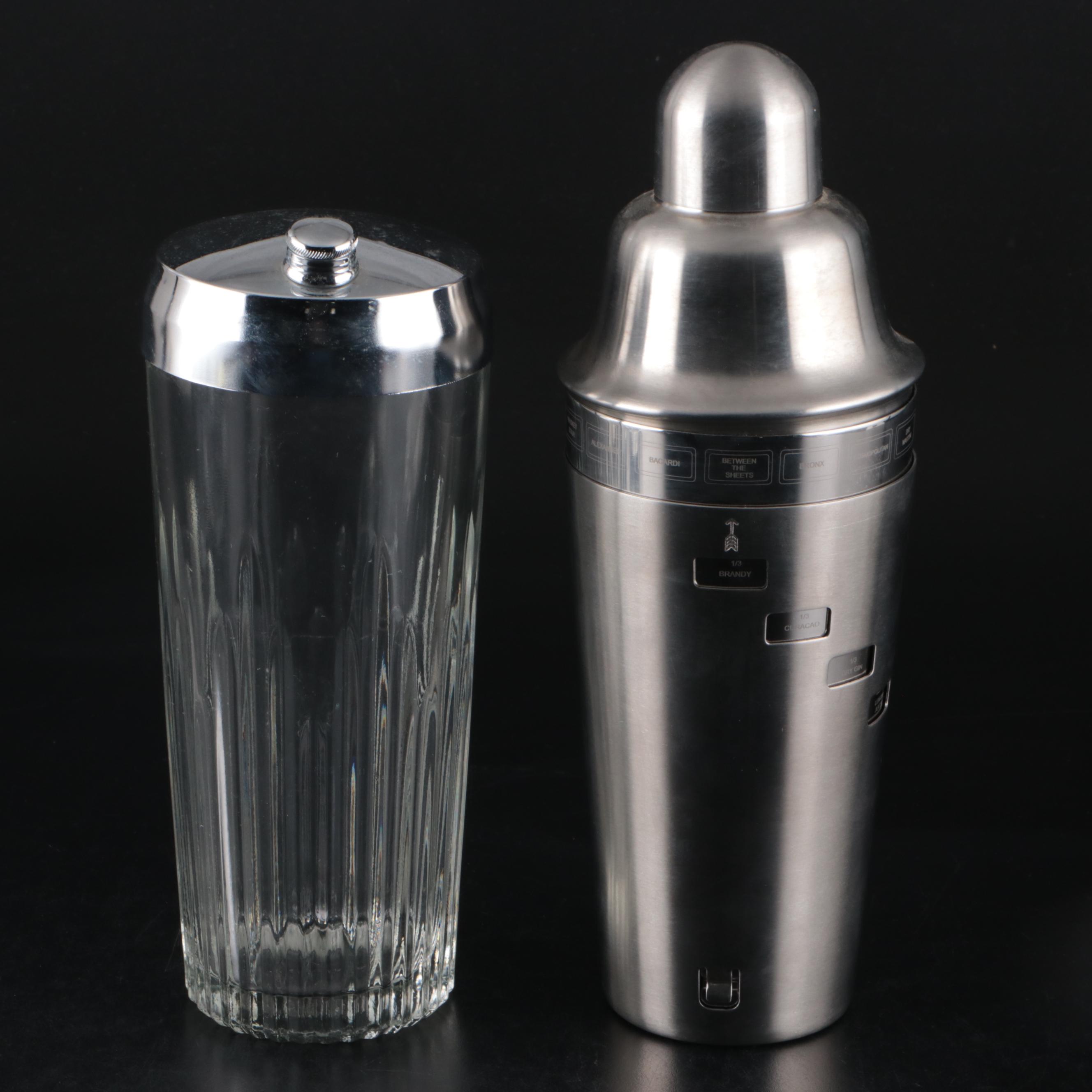 Dive Helmet Ice Bucket with Cocktail Shakers and Old Fashioned Glasses