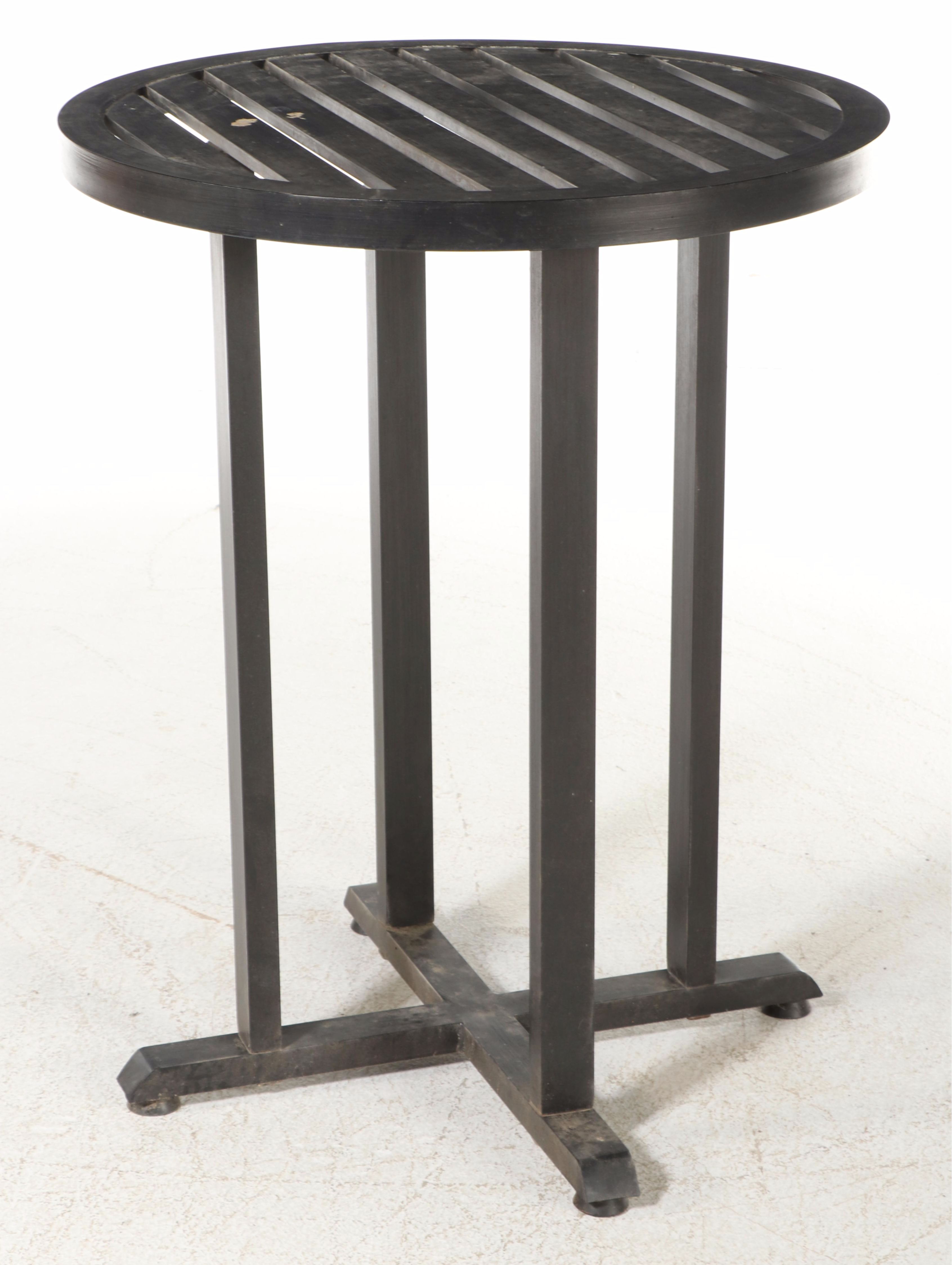 Three-Piece Painted Aluminum Counter-Height Patio Bistro Set