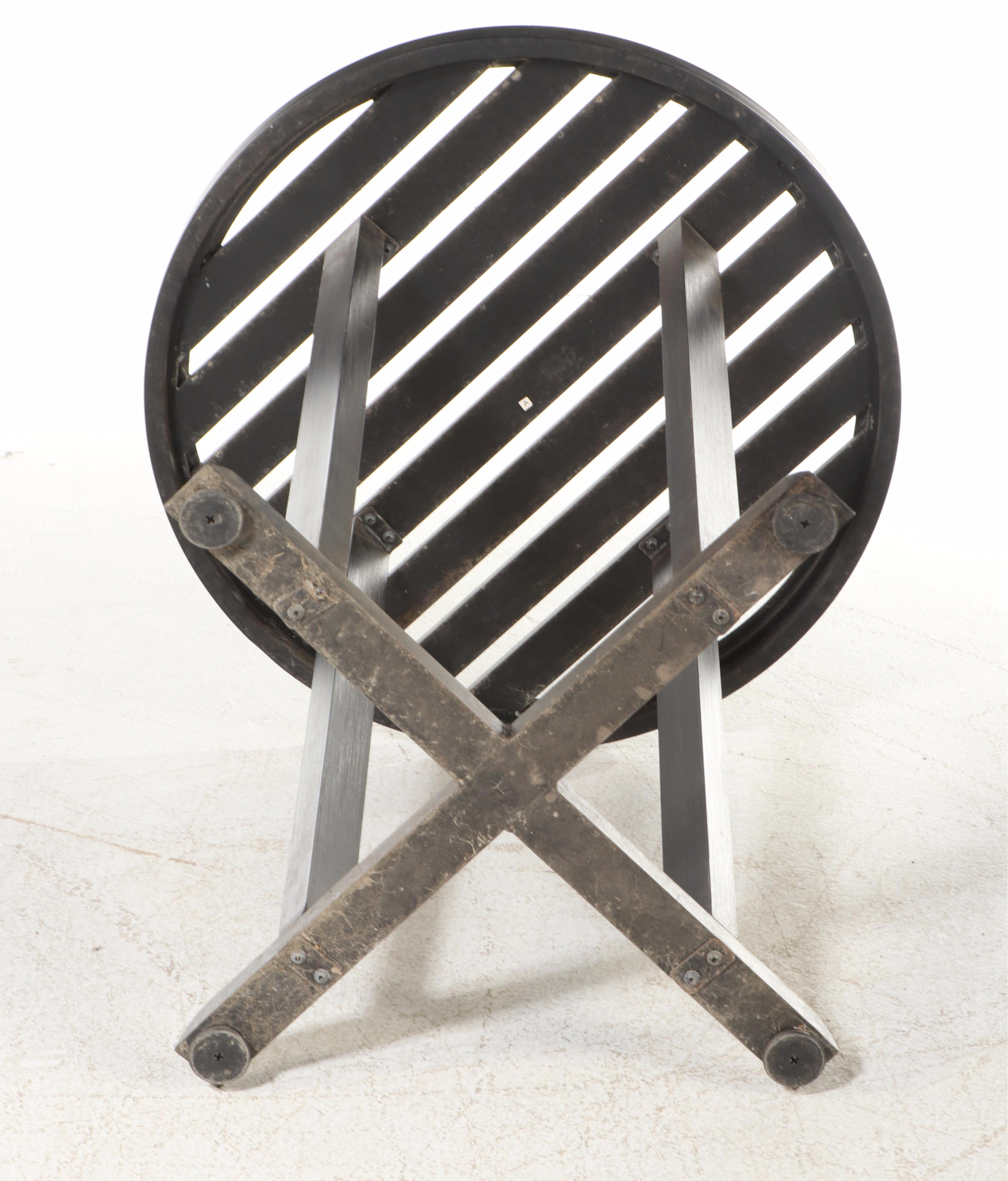 Three-Piece Painted Aluminum Counter-Height Patio Bistro Set