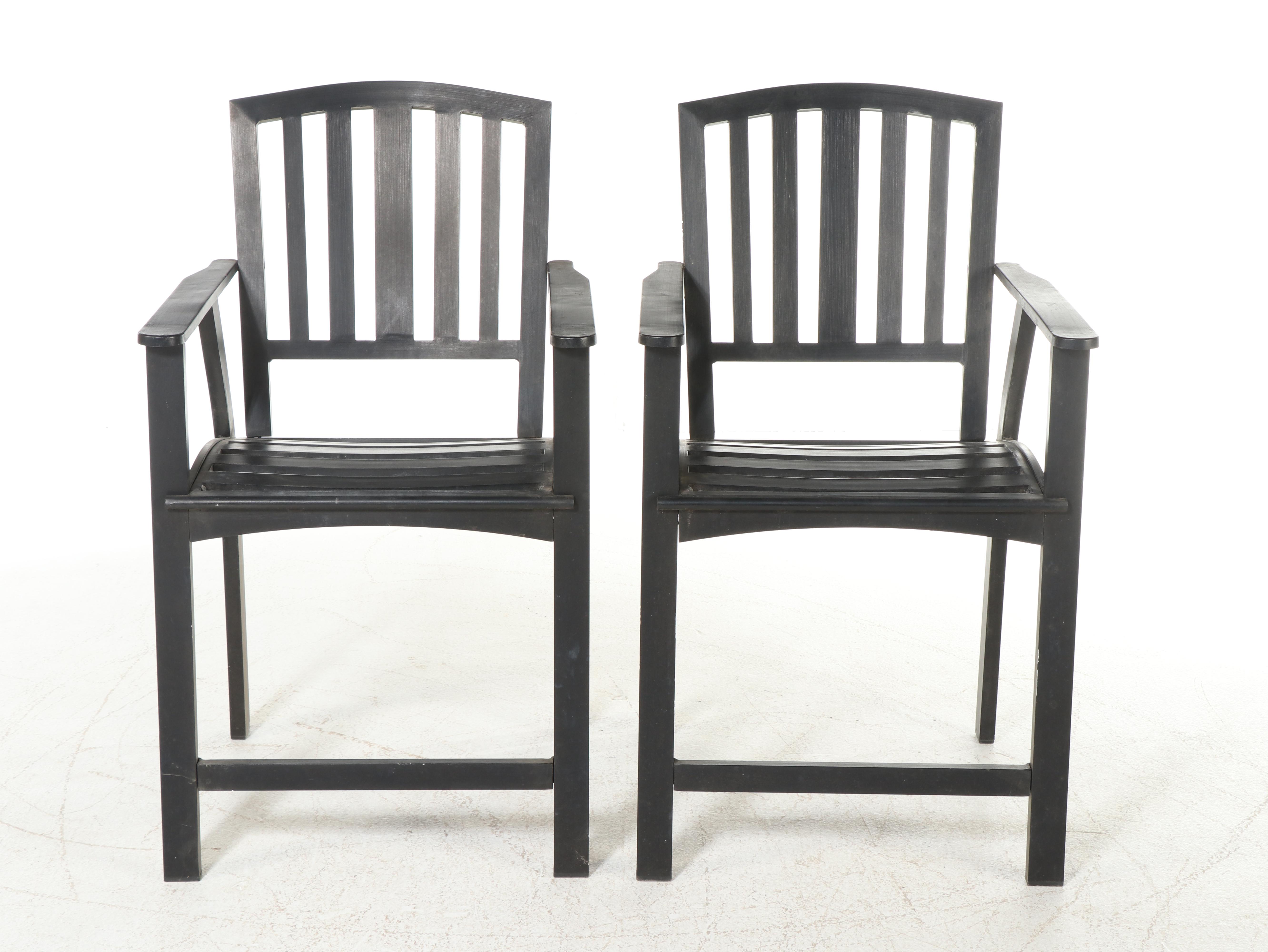 Three-Piece Painted Aluminum Counter-Height Patio Bistro Set