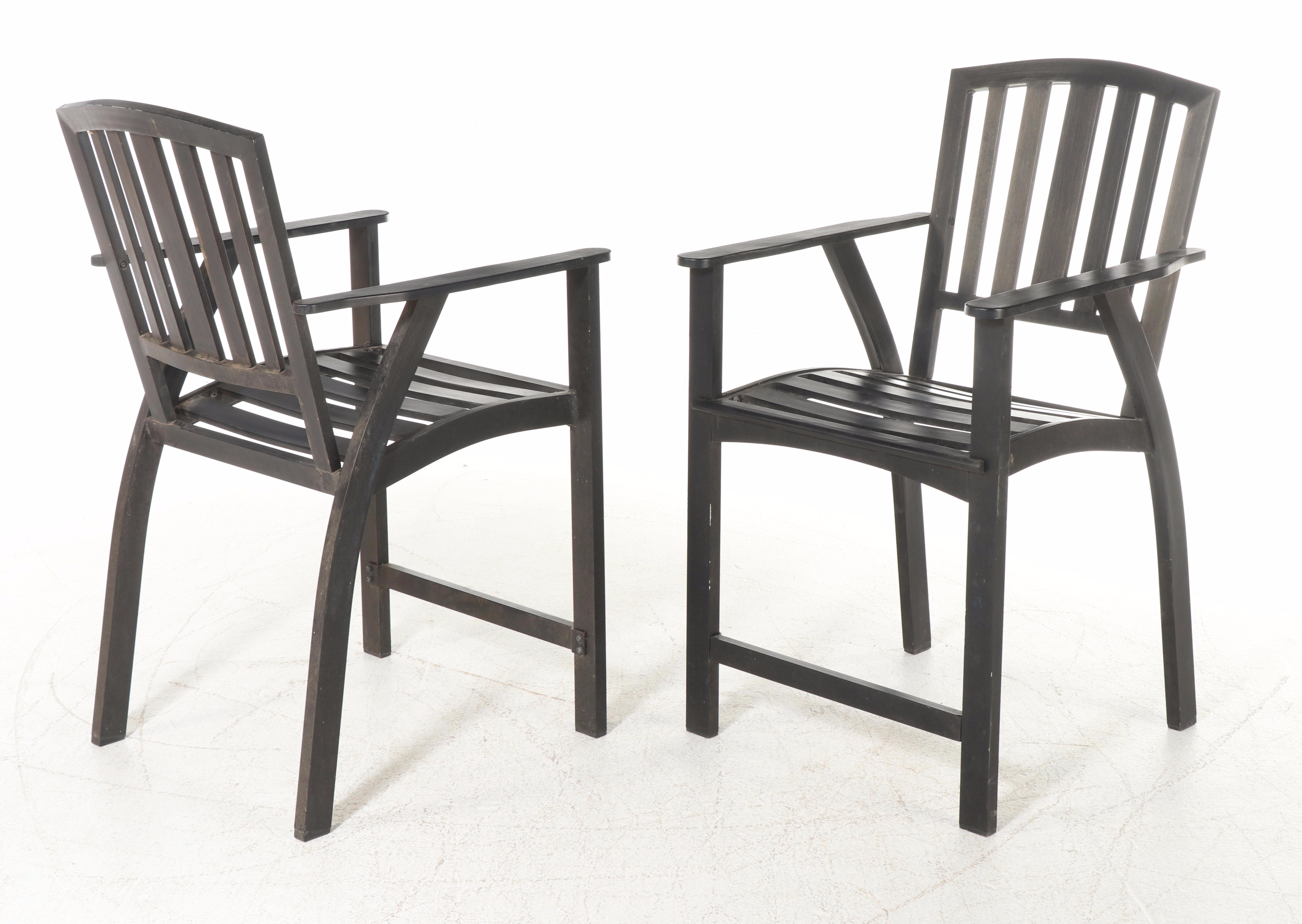 Three-Piece Painted Aluminum Counter-Height Patio Bistro Set