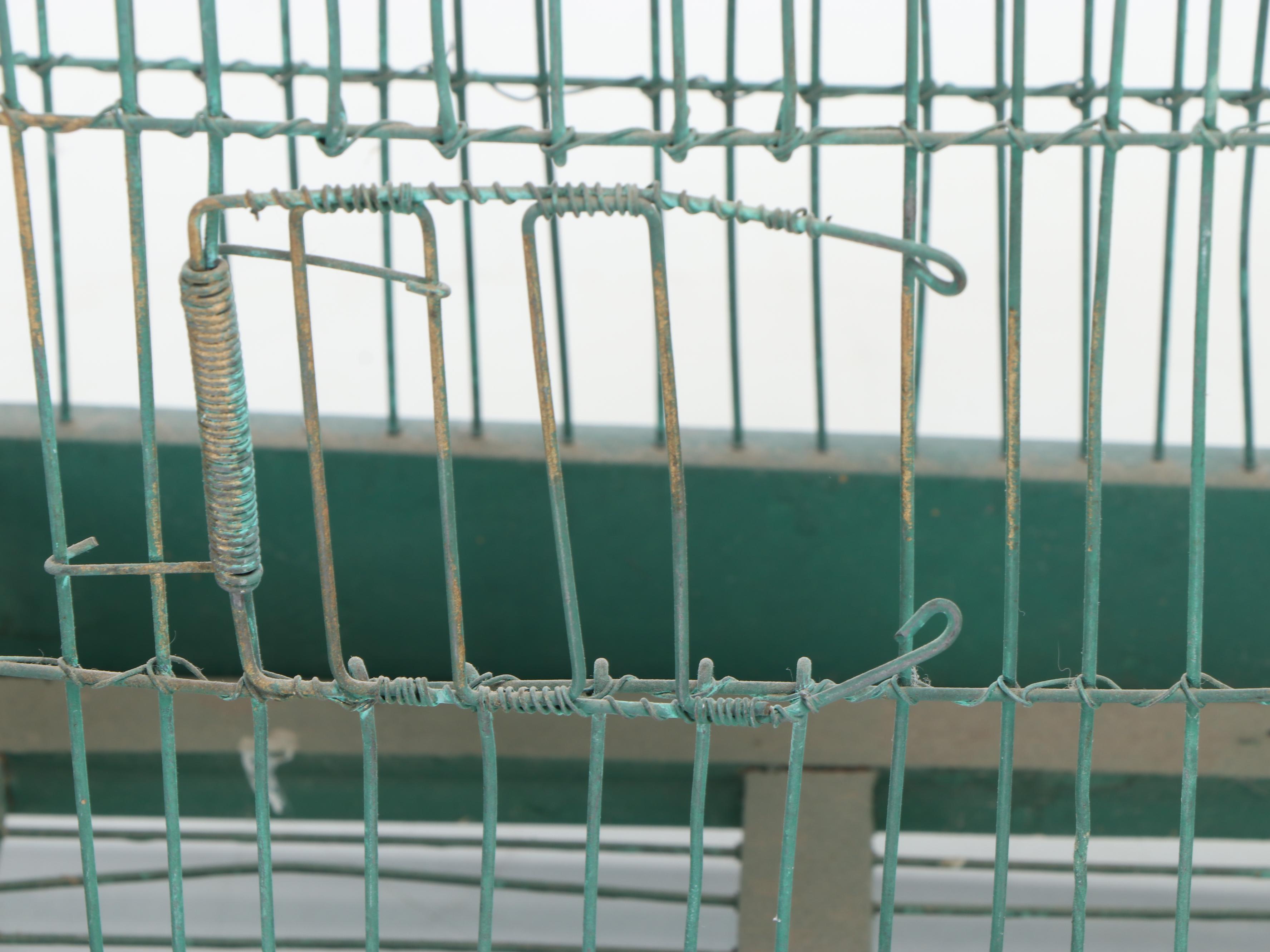 French Painted Double Pagoda Birdcage, Antique