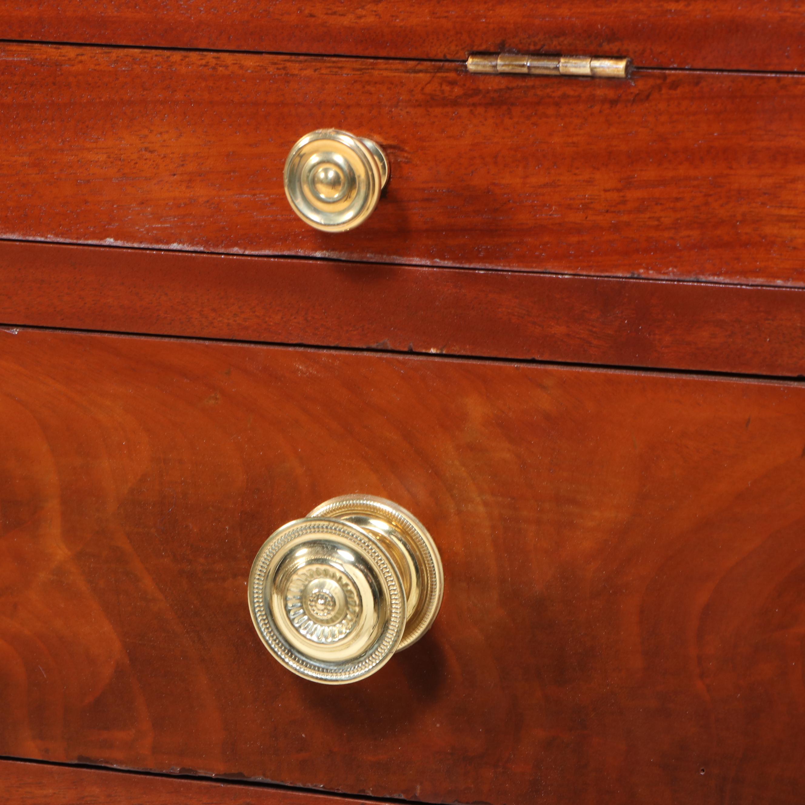 American Empire Flame Mahogany and Cherrywood Dresser, Mid-19th Century