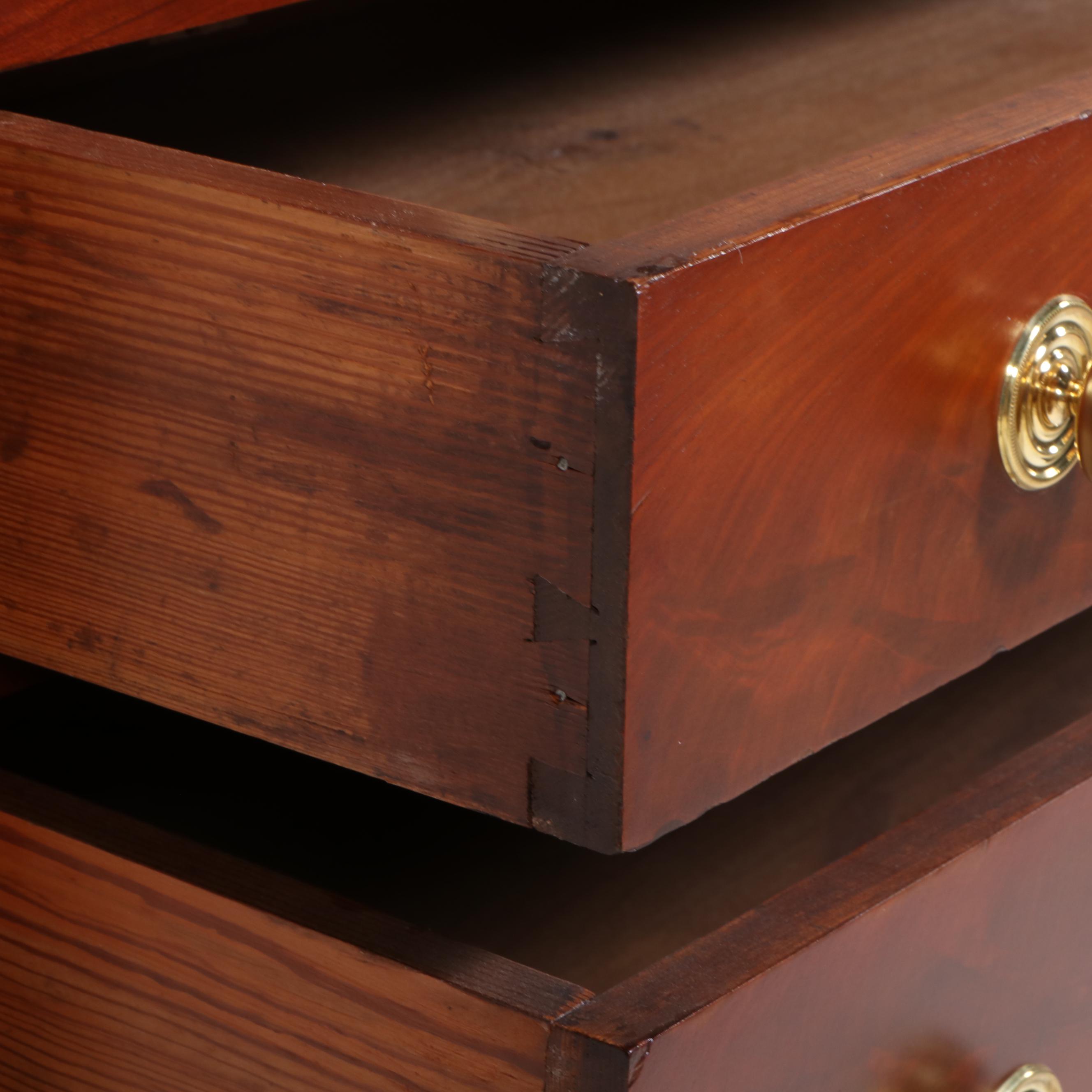 American Empire Flame Mahogany and Cherrywood Dresser, Mid-19th Century