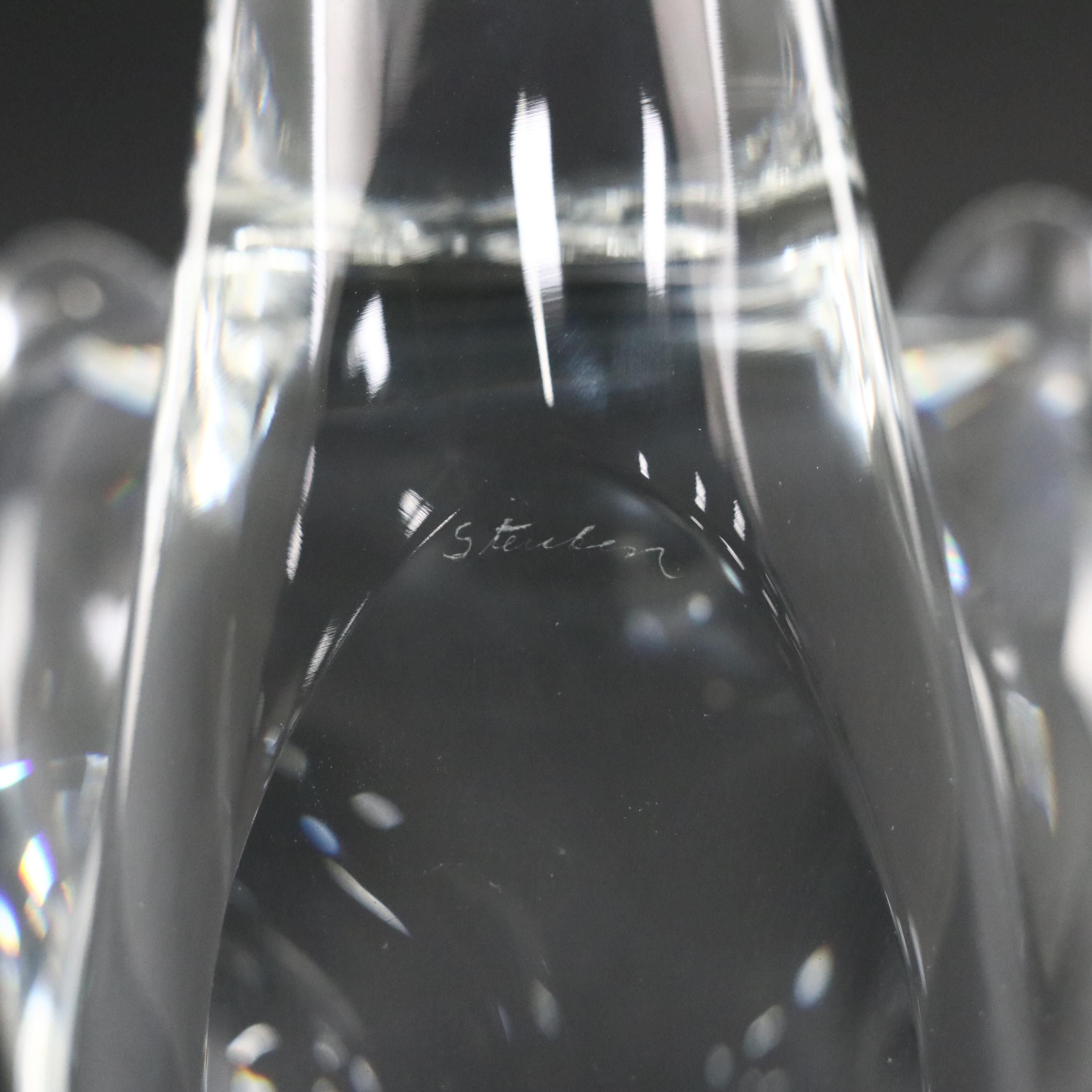 Steuben Art Glass "Hard at Work" Sea Otter Figurine Designed by James Houston