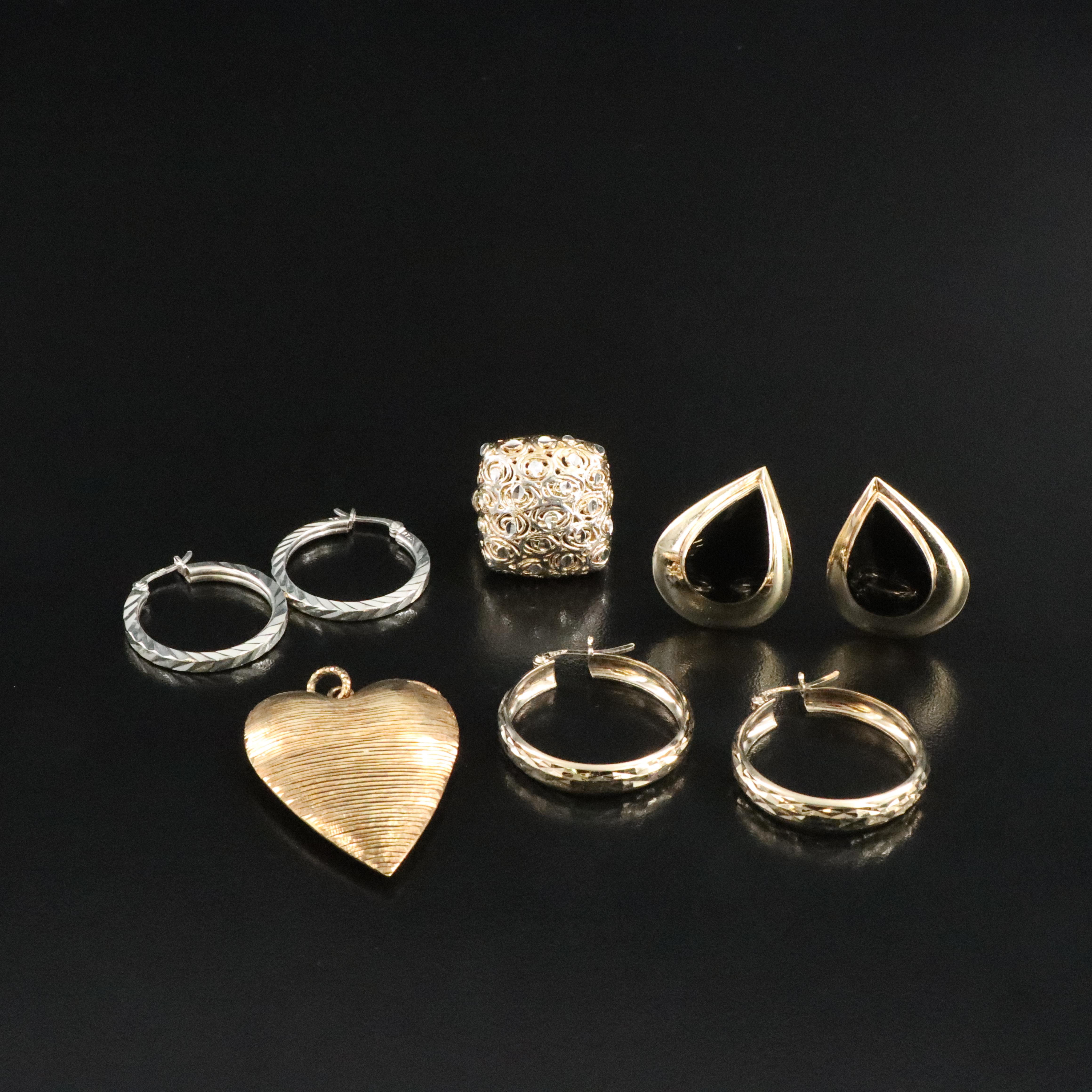 Sterling Jewelry Collection Including Black Onyx