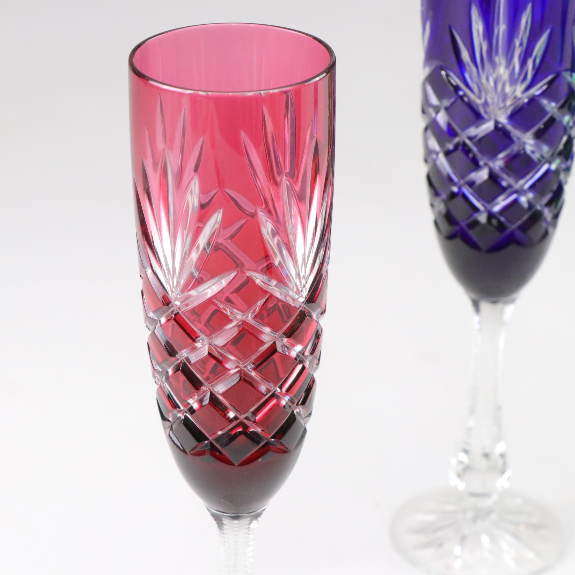 Fabergé "Odessa" Blown Glass Champagne Flutes