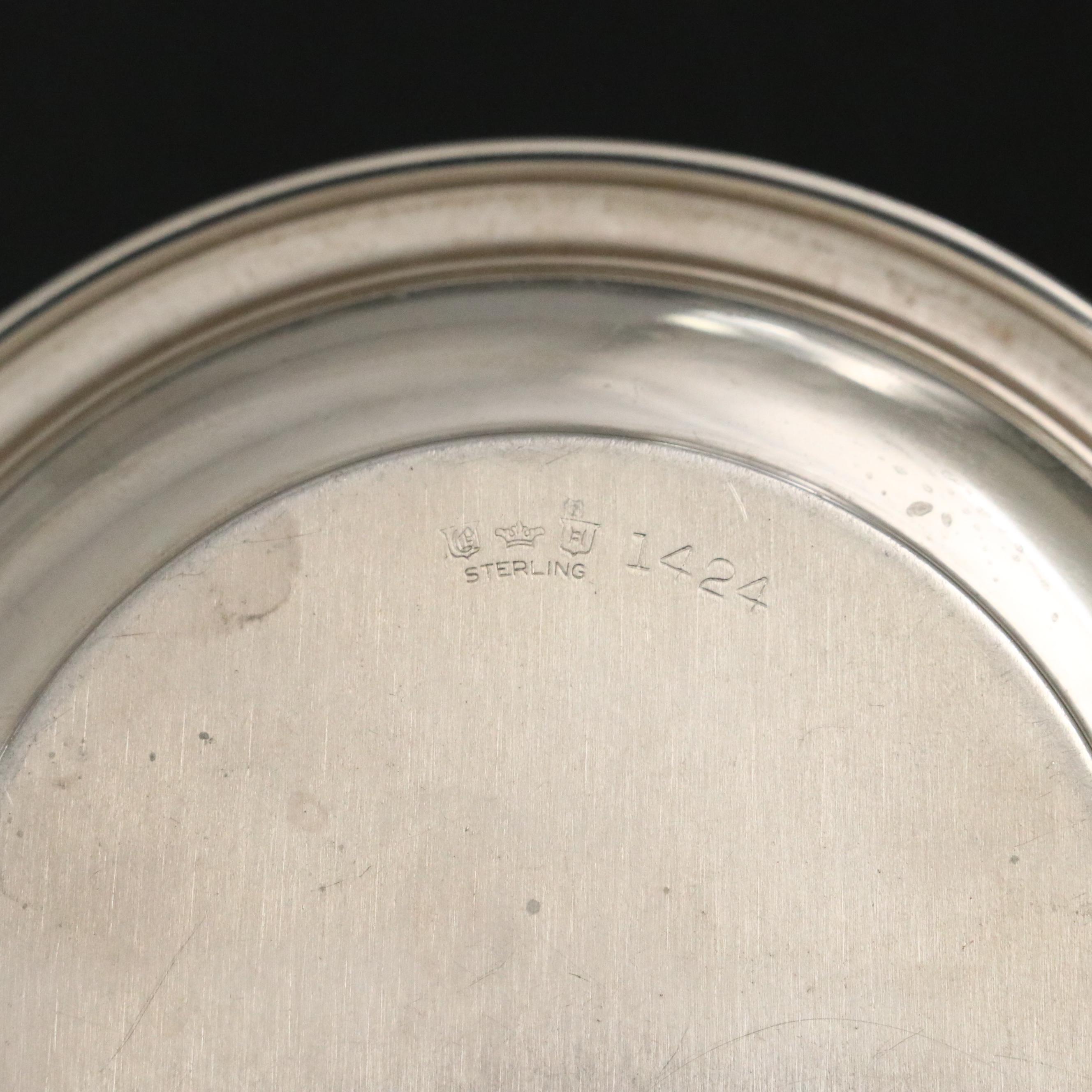 Quaker Silver Co. Danish Modern Style Sterling Silver Dish, Mid-20th Century