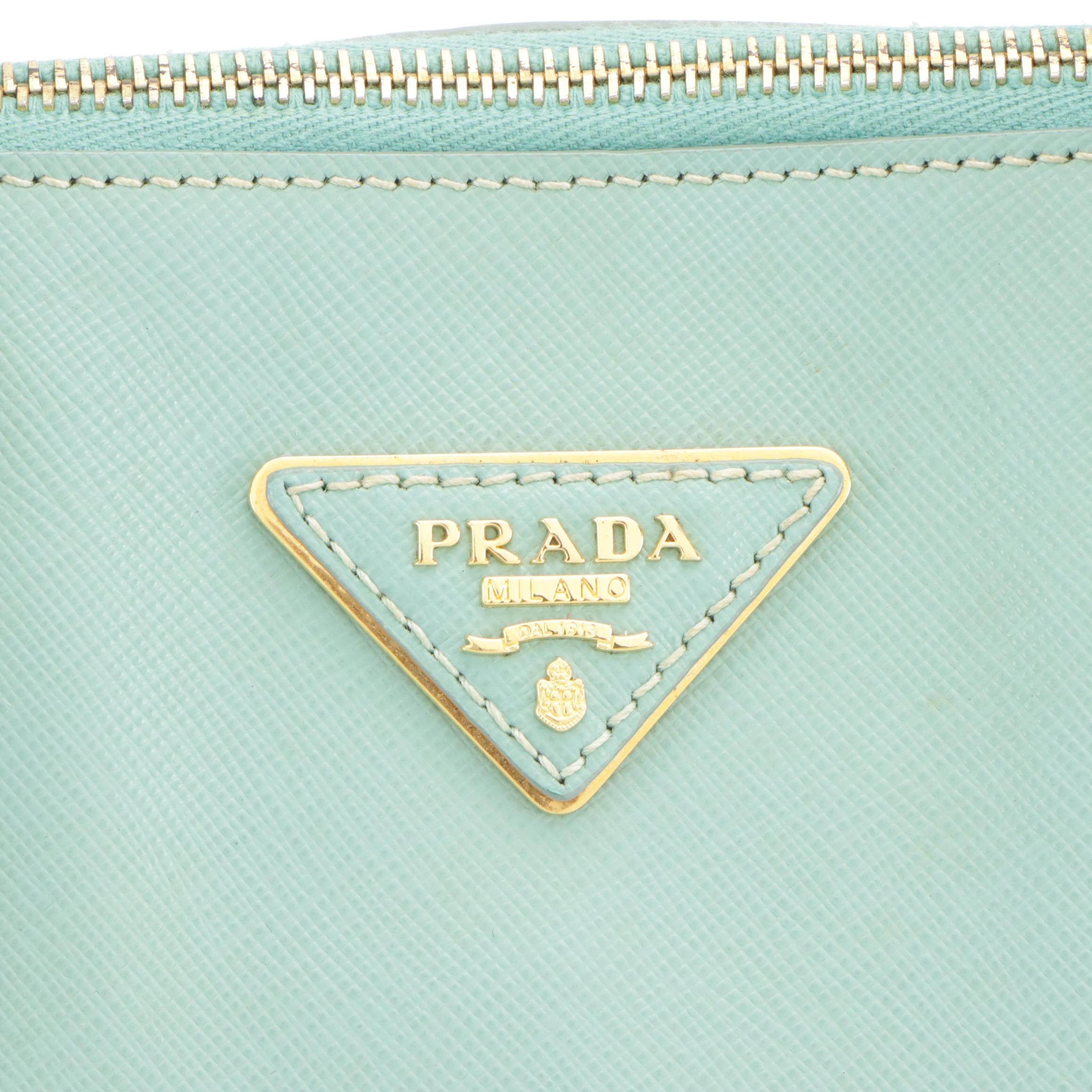 Prada Promenade Dome Handle Bag in Saffiano Lux Leather
