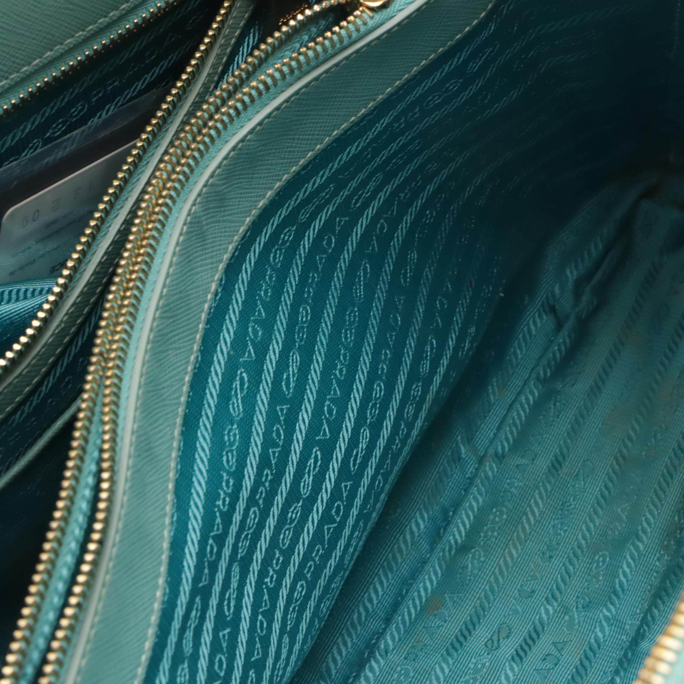 Prada Promenade Dome Handle Bag in Saffiano Lux Leather