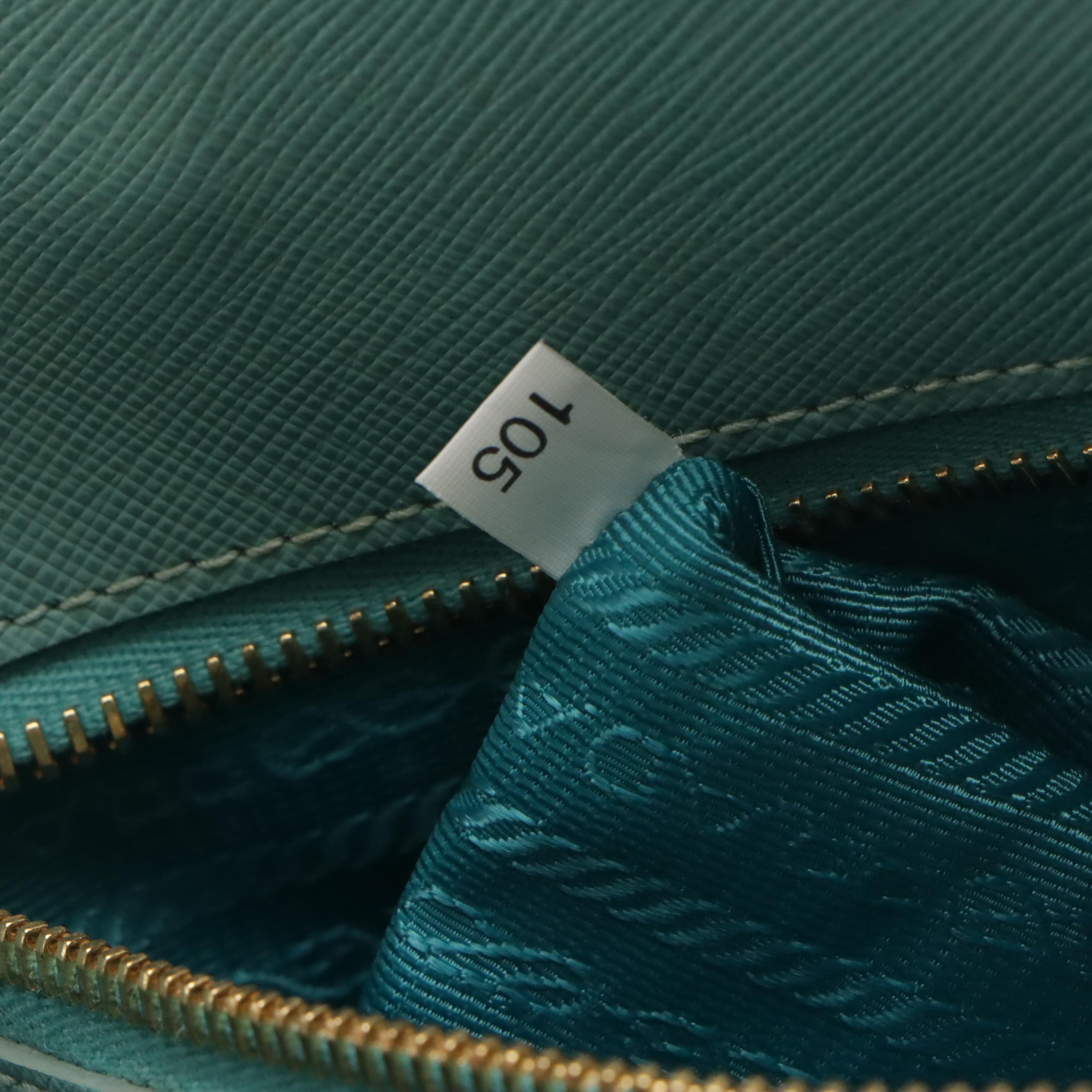 Prada Promenade Dome Handle Bag in Saffiano Lux Leather