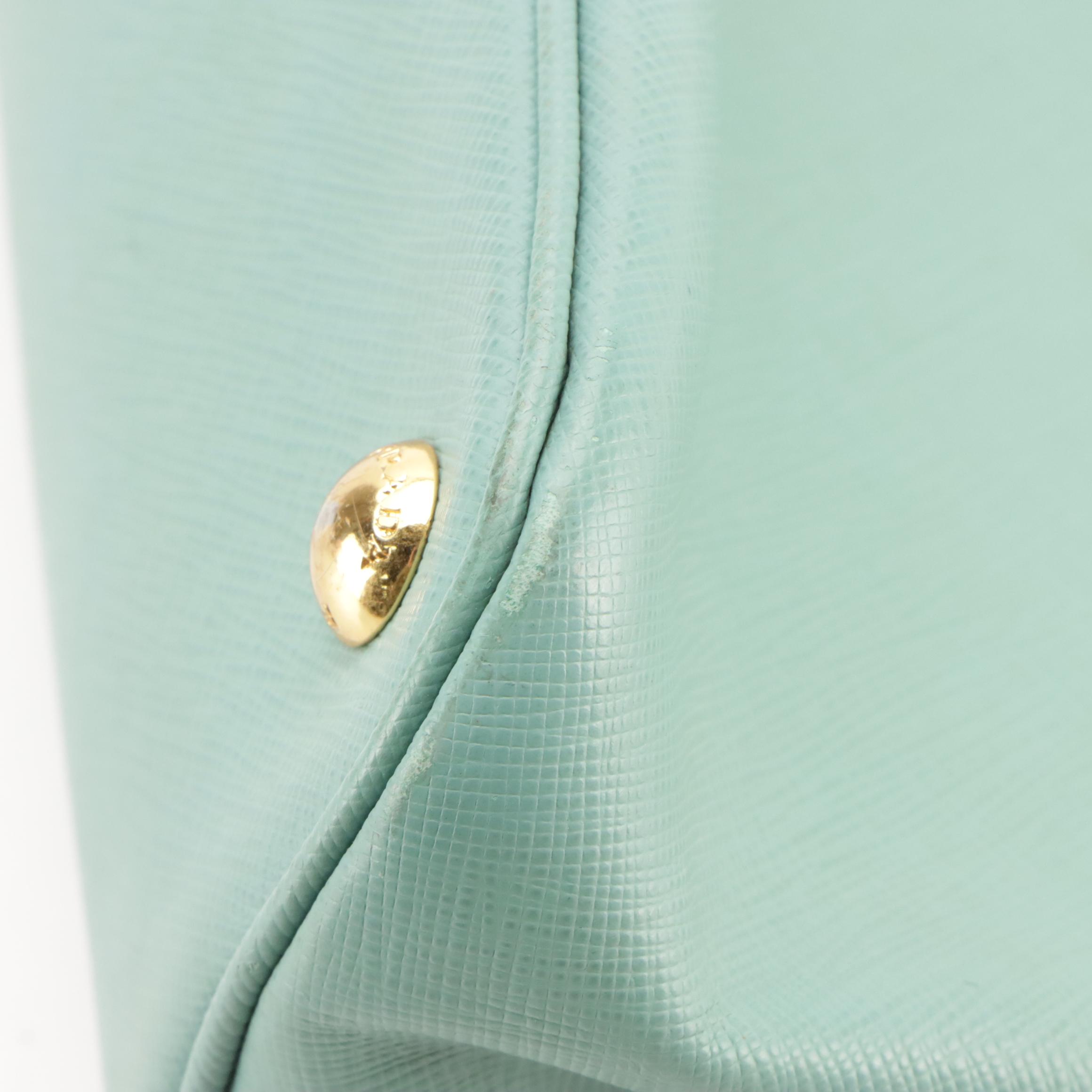 Prada Promenade Dome Handle Bag in Saffiano Lux Leather