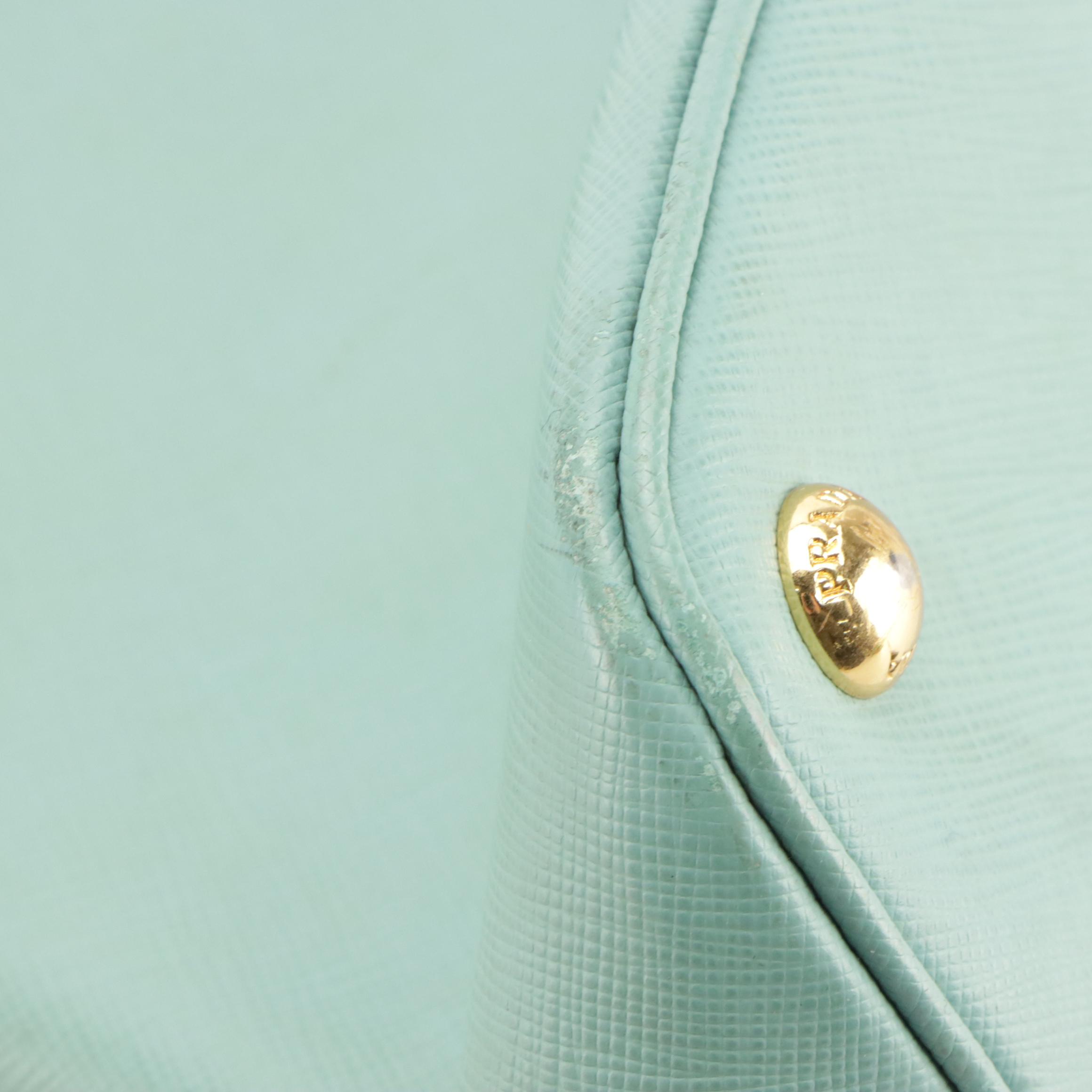 Prada Promenade Dome Handle Bag in Saffiano Lux Leather