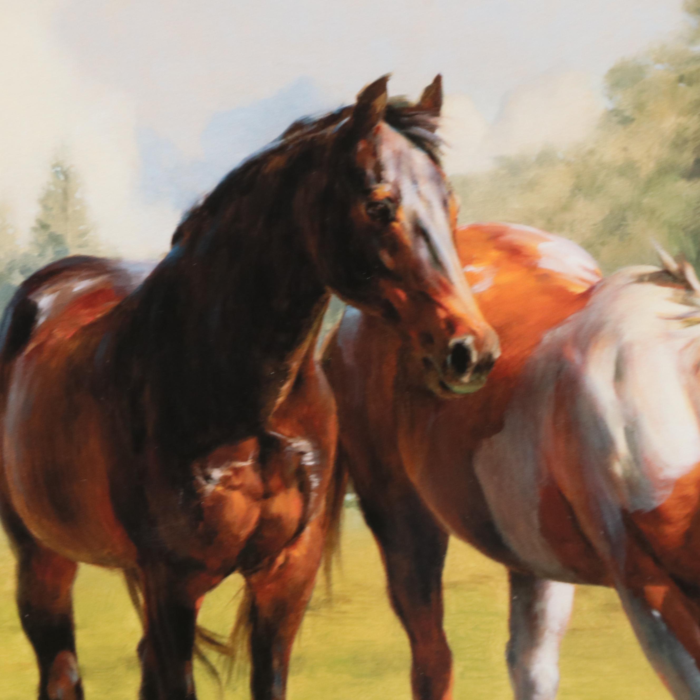 Ernest Vincent Wood III Equestrian Lithograph "Heritage of Hoofbeats"