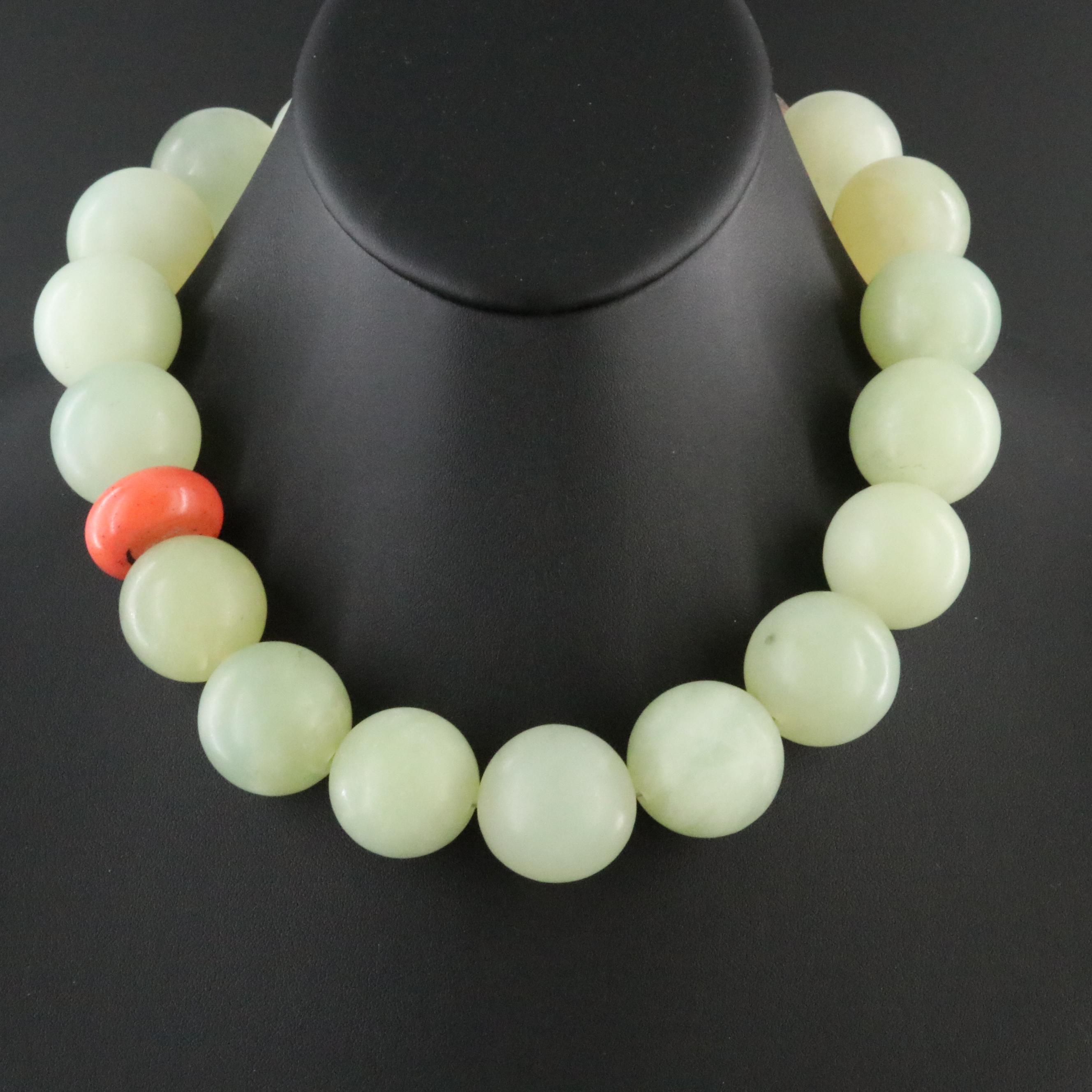 Lise Gammeltoft for jOUXli Denmark Sterling Chalcedony and Faux Coral Necklace