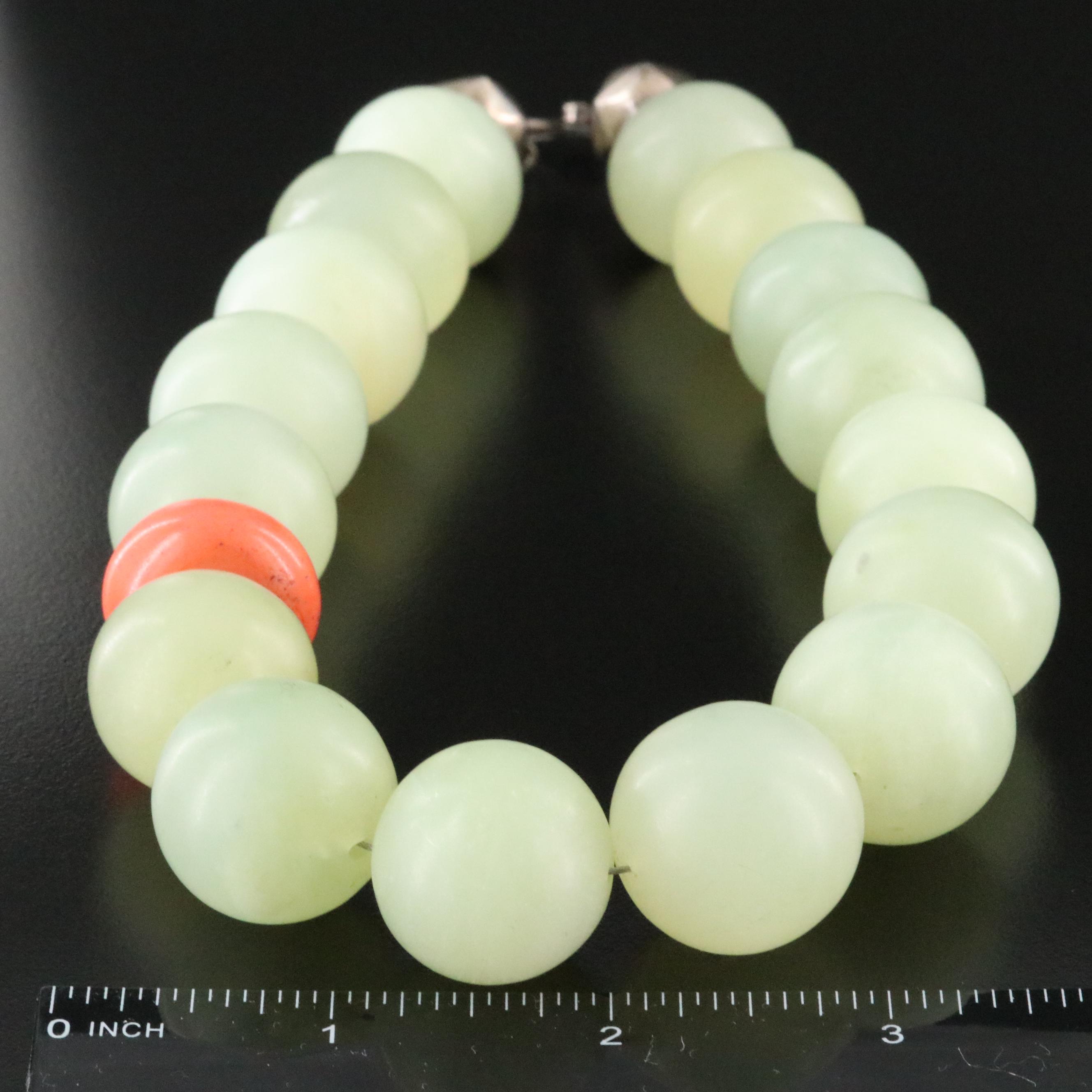 Lise Gammeltoft for jOUXli Denmark Sterling Chalcedony and Faux Coral Necklace